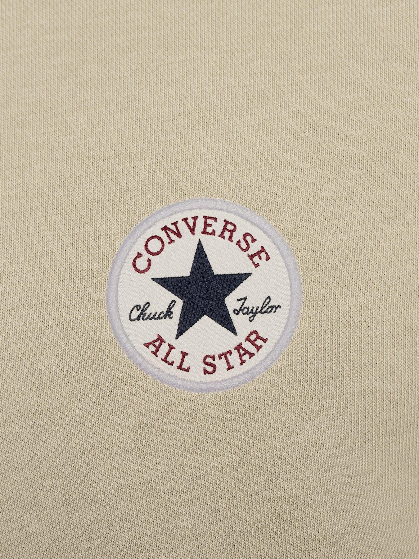 Image 4 of 5 of Converse Mens Go-To Chuck Tayloe Patch Hoodie - Pale Surplus
