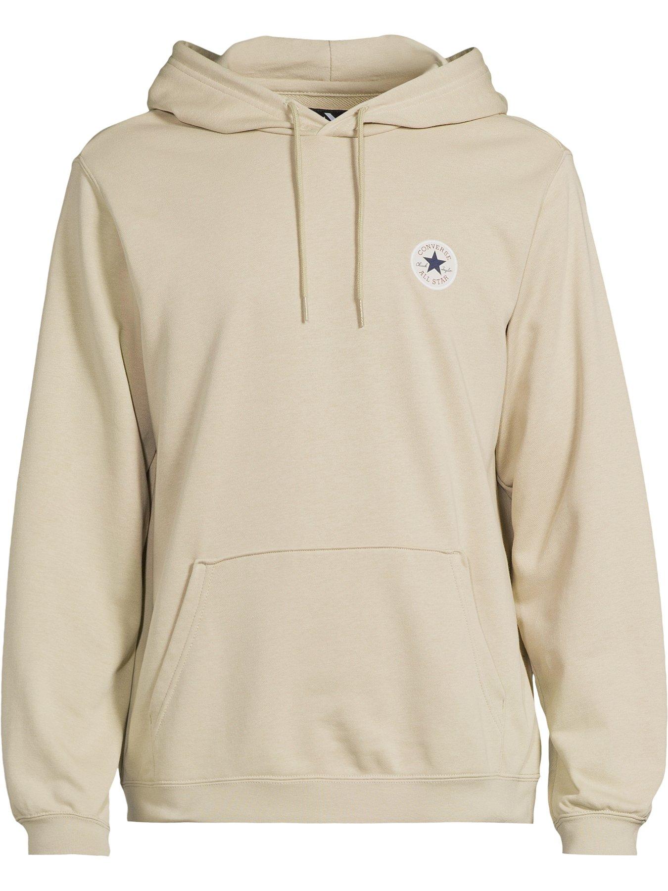 Image 5 of 5 of Converse Mens Go-To Chuck Tayloe Patch Hoodie - Pale Surplus