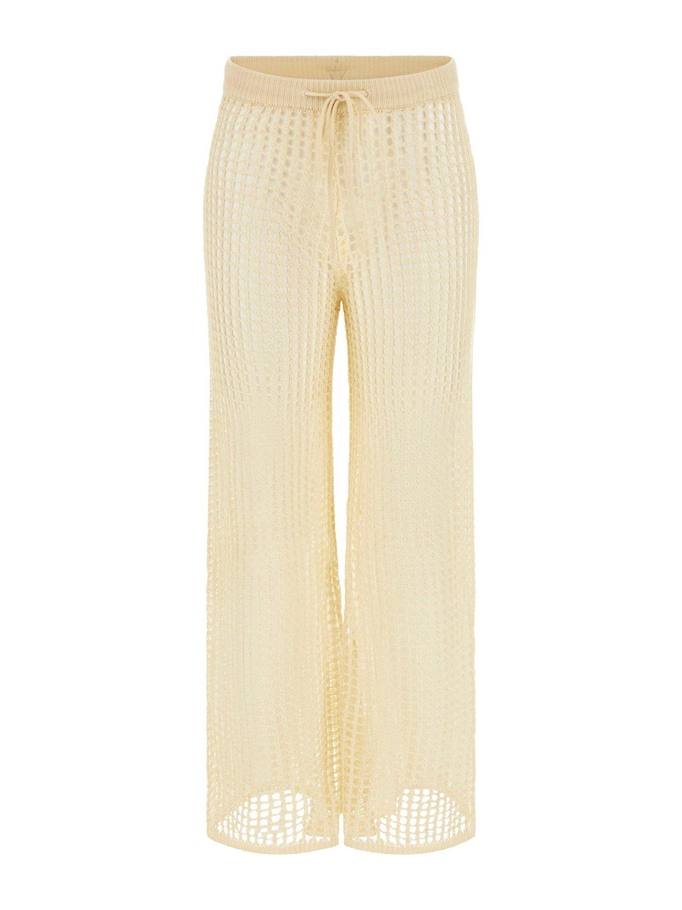 undefined Crochet Pant - White
