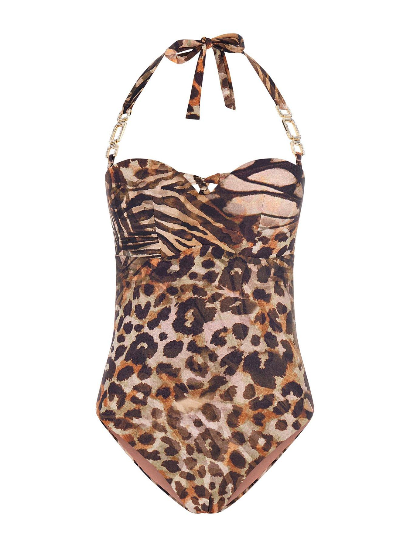 undefined One Piece Bandeau - Brown