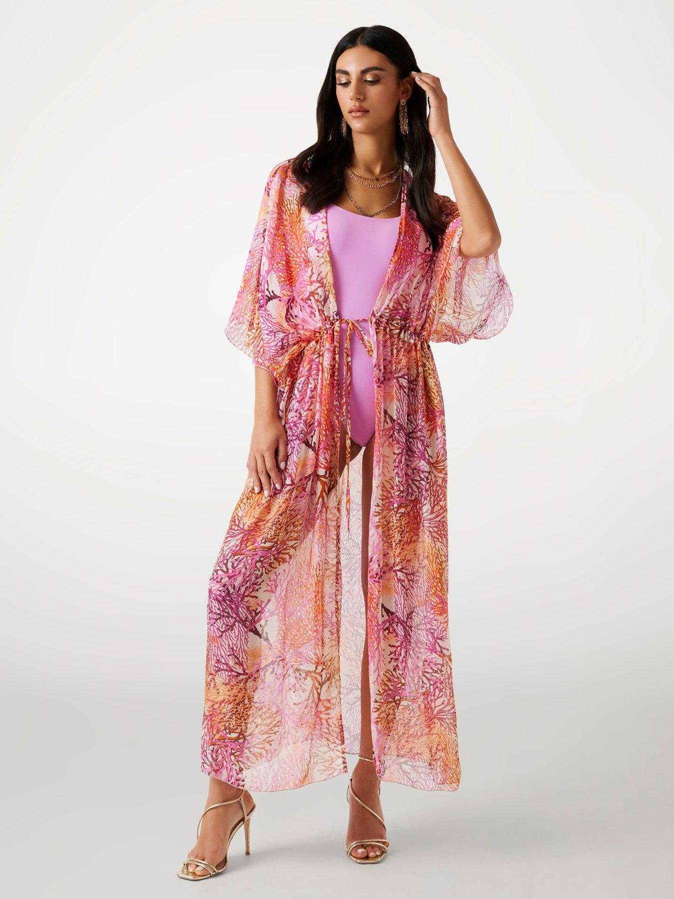 undefined Long Kimono - Pink