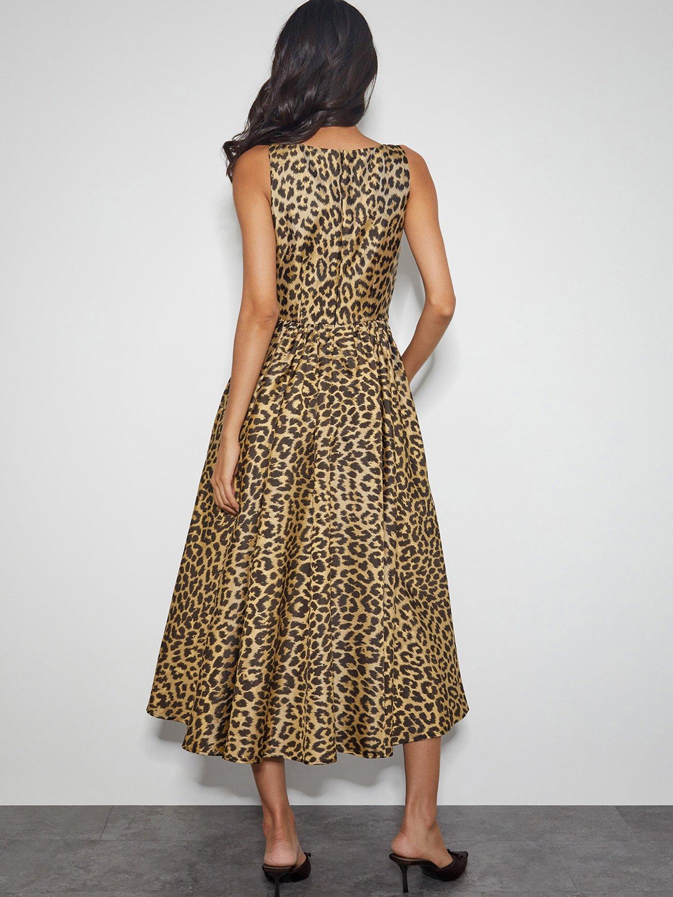 Image 2 of 5 of Monsoon Anne Animal Dress - Brown