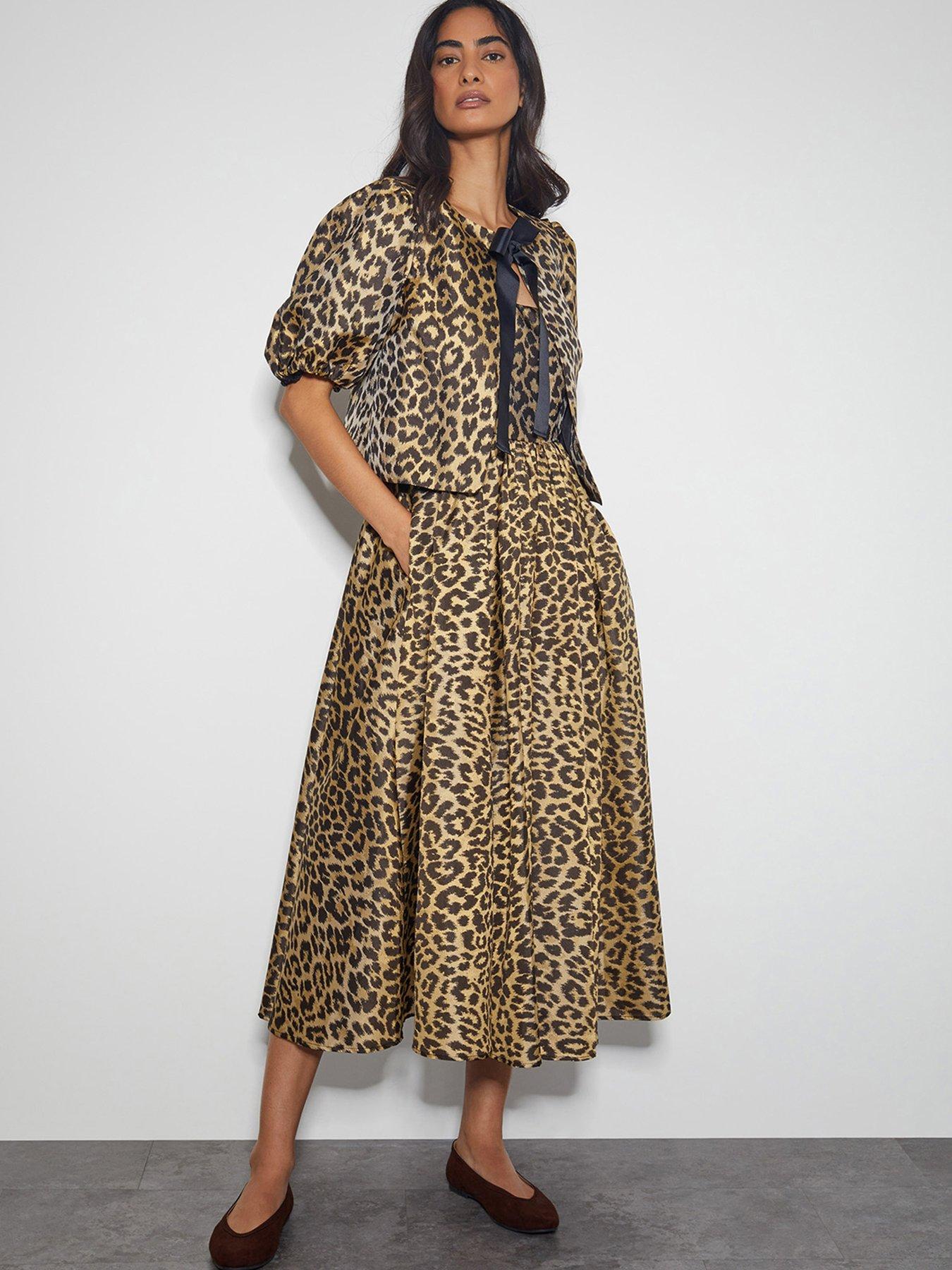 Image 5 of 5 of Monsoon Anne Animal Dress - Brown