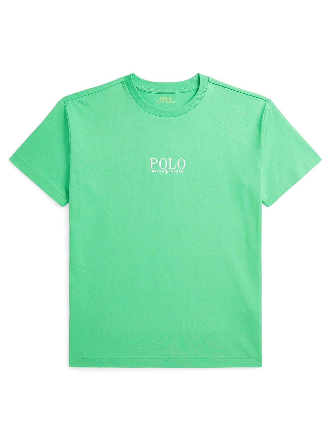 undefined Boys Polo Logo Short Sleeve T-shirt - Green