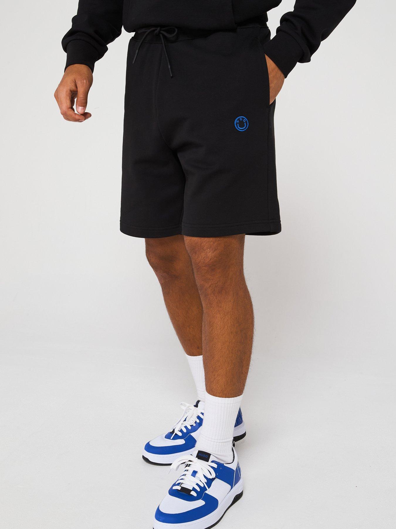 undefined Blue Nylsho Smiley Logo Sweat Shorts - Black