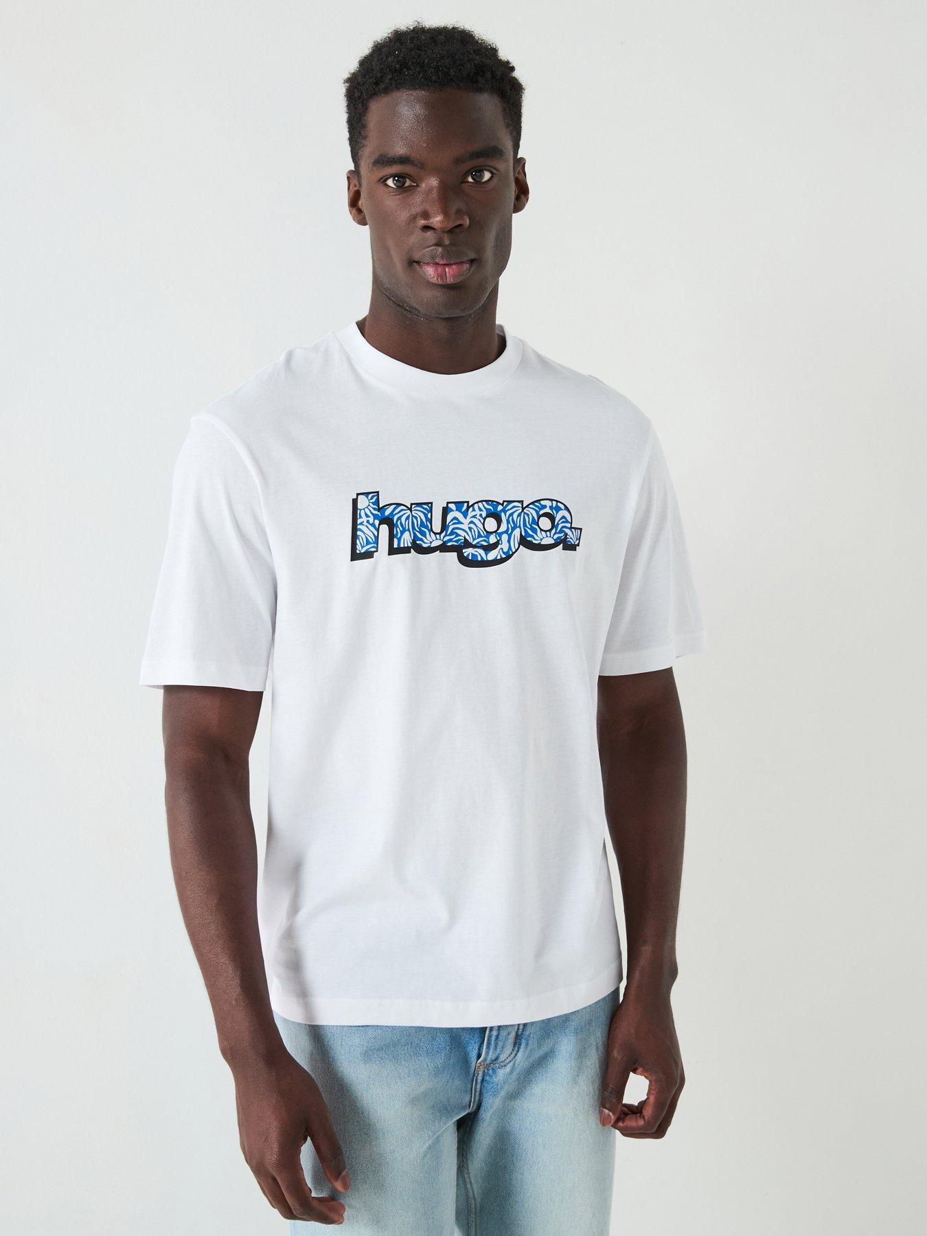 undefined Blue Nugibol Wavey Chest Logo T-Shirt - White