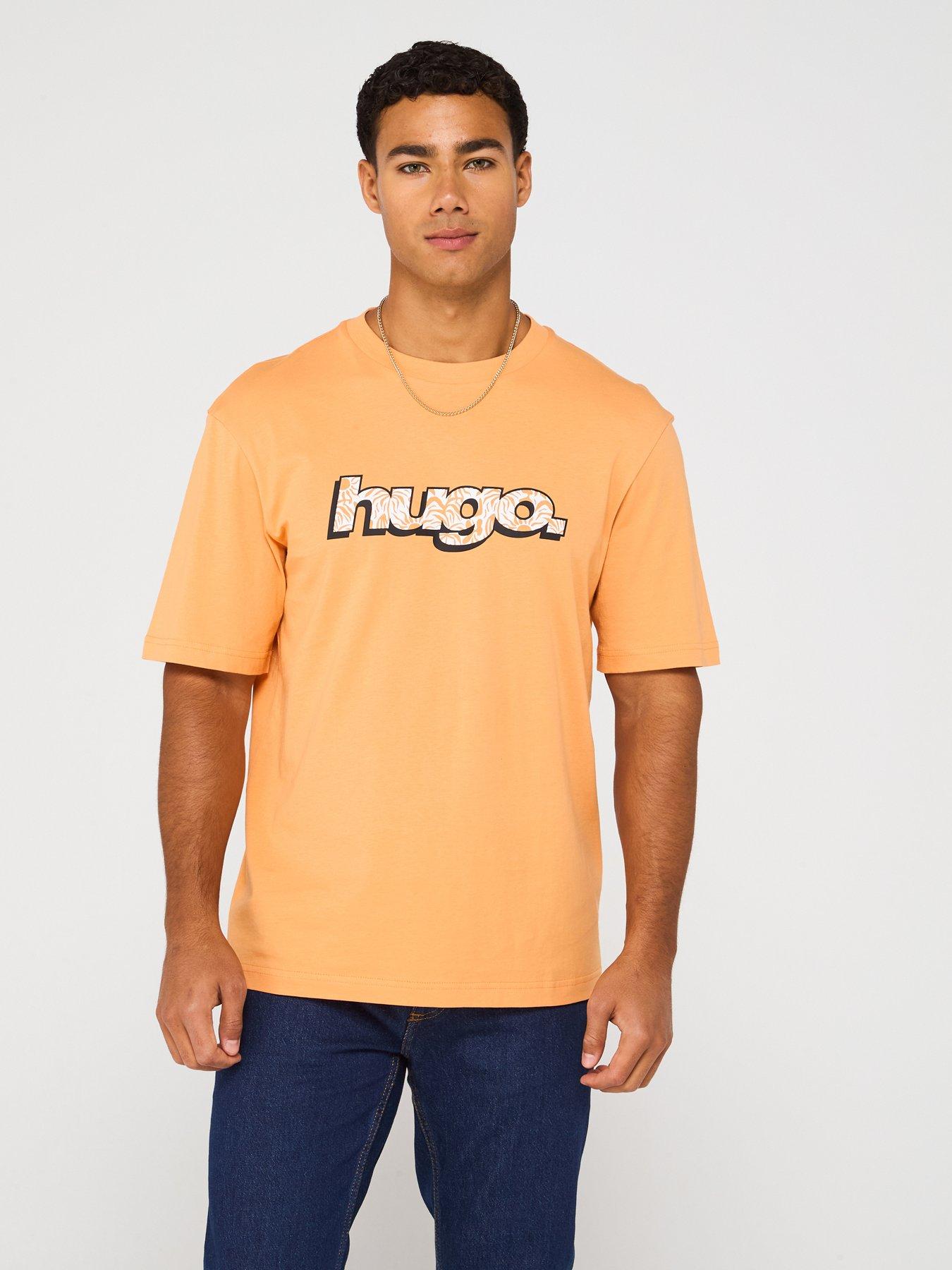 undefined Blue Nugibol Wavey Chest Logo T-Shirt - Orange