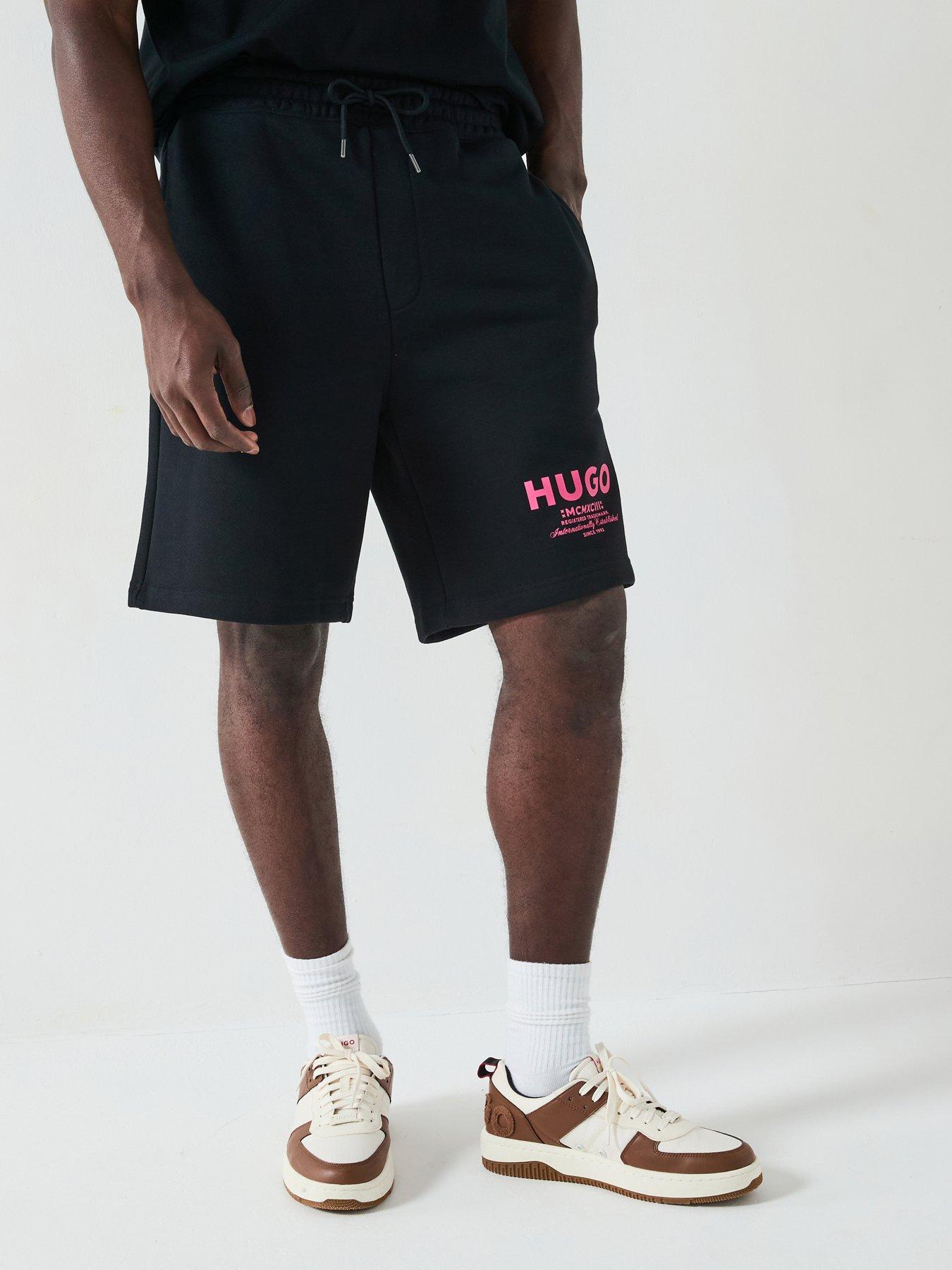 undefined Blue Nomario Oversized International Logo Jersey Shorts - Black