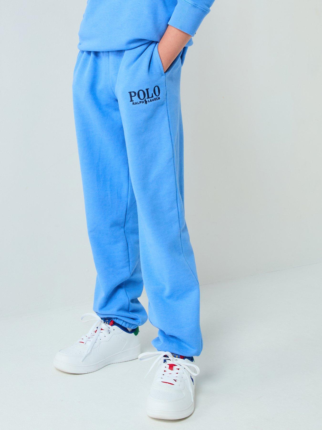 undefined Boys Polo Logo Jog Pants - Blue
