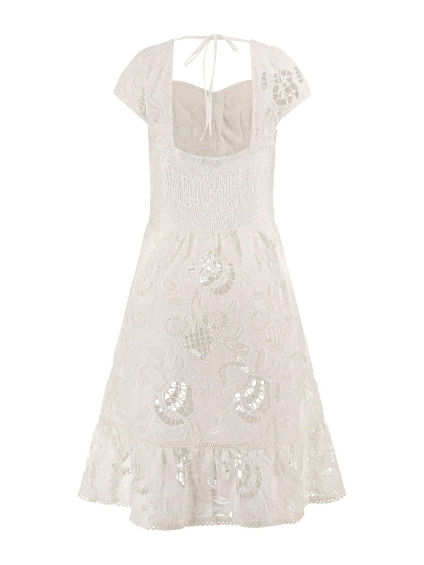 Guess Domitilla Embro Dress - White | Very