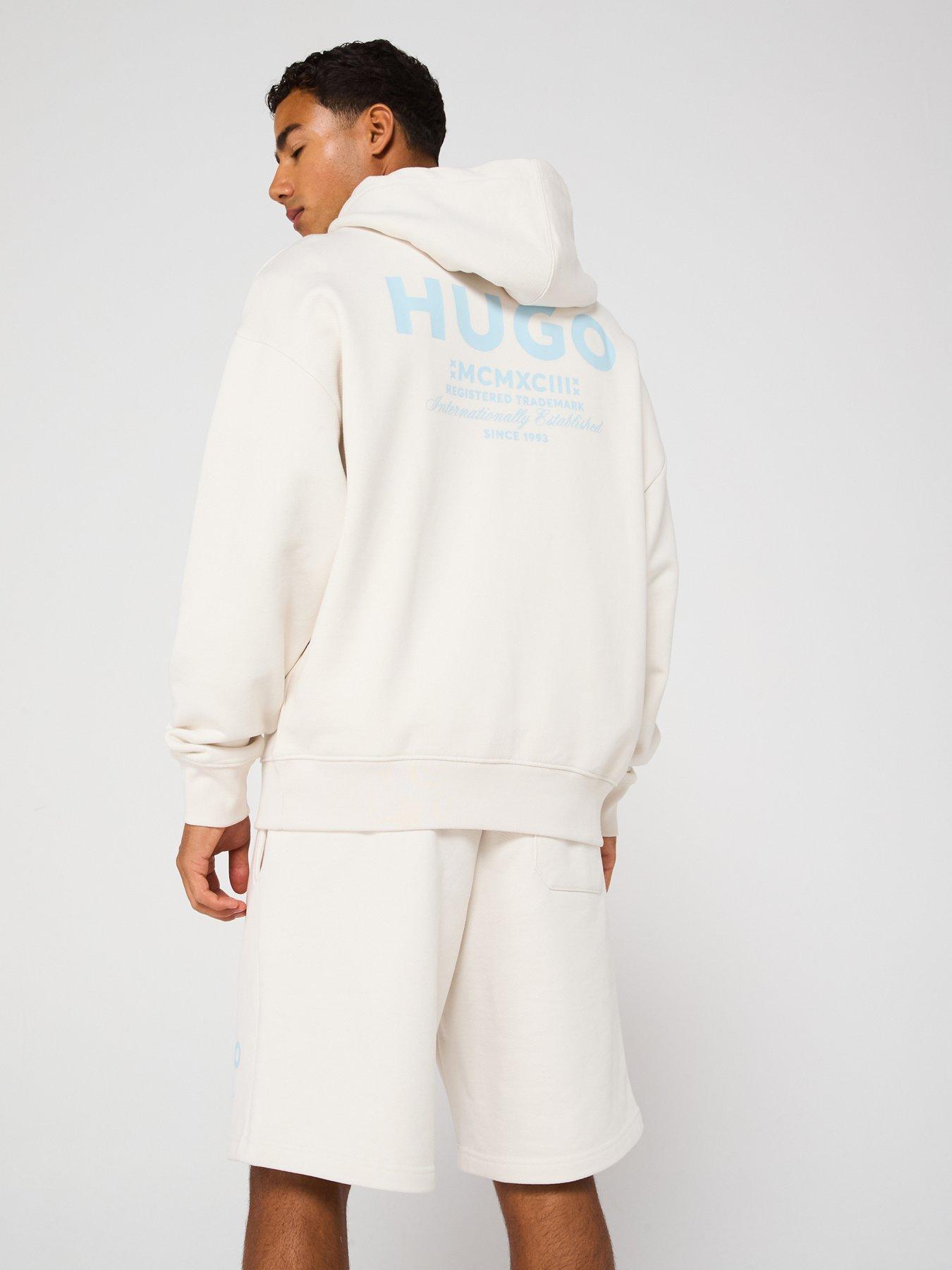 undefined Blue Nazardo Oversized International Logo Hoodie - Open White