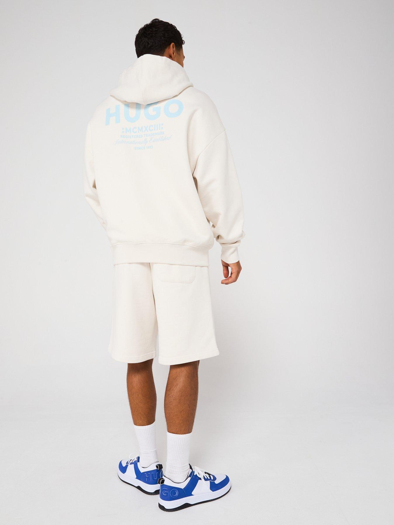 Image 5 of 5 of HUGO Blue Nazardo Oversized International Logo Hoodie - Open White