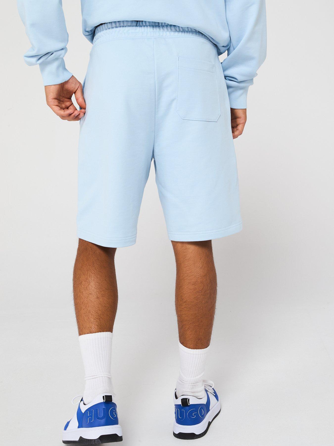 Image 2 of 5 of HUGO Blue Nasensio Regular Fit Jersey Shorts - Light Blue