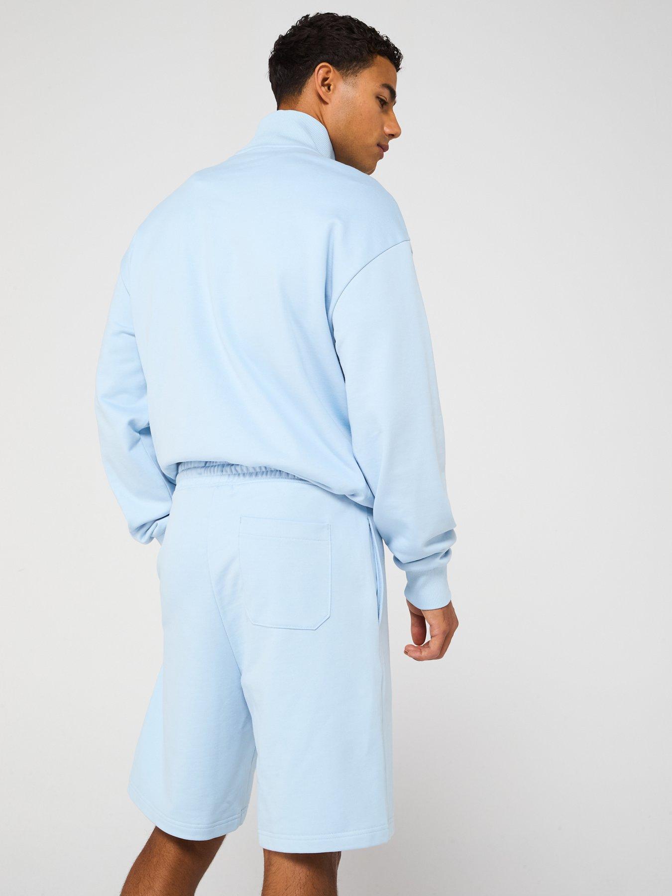 Image 5 of 5 of HUGO Blue Nasensio Regular Fit Jersey Shorts - Light Blue