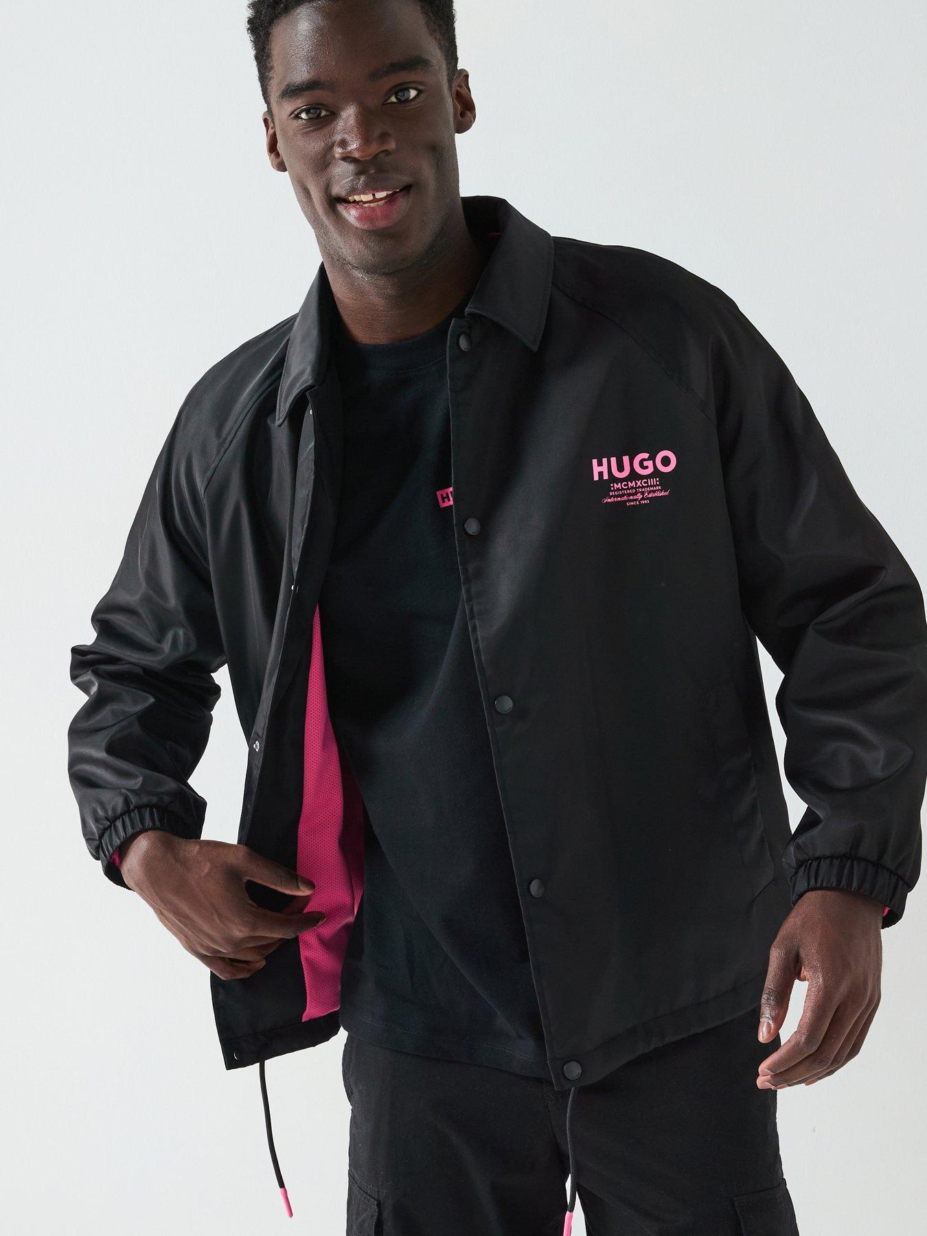 undefined Blue Biyo2521 Regular International Back Logo Coach Jacket Outerwear - Black
