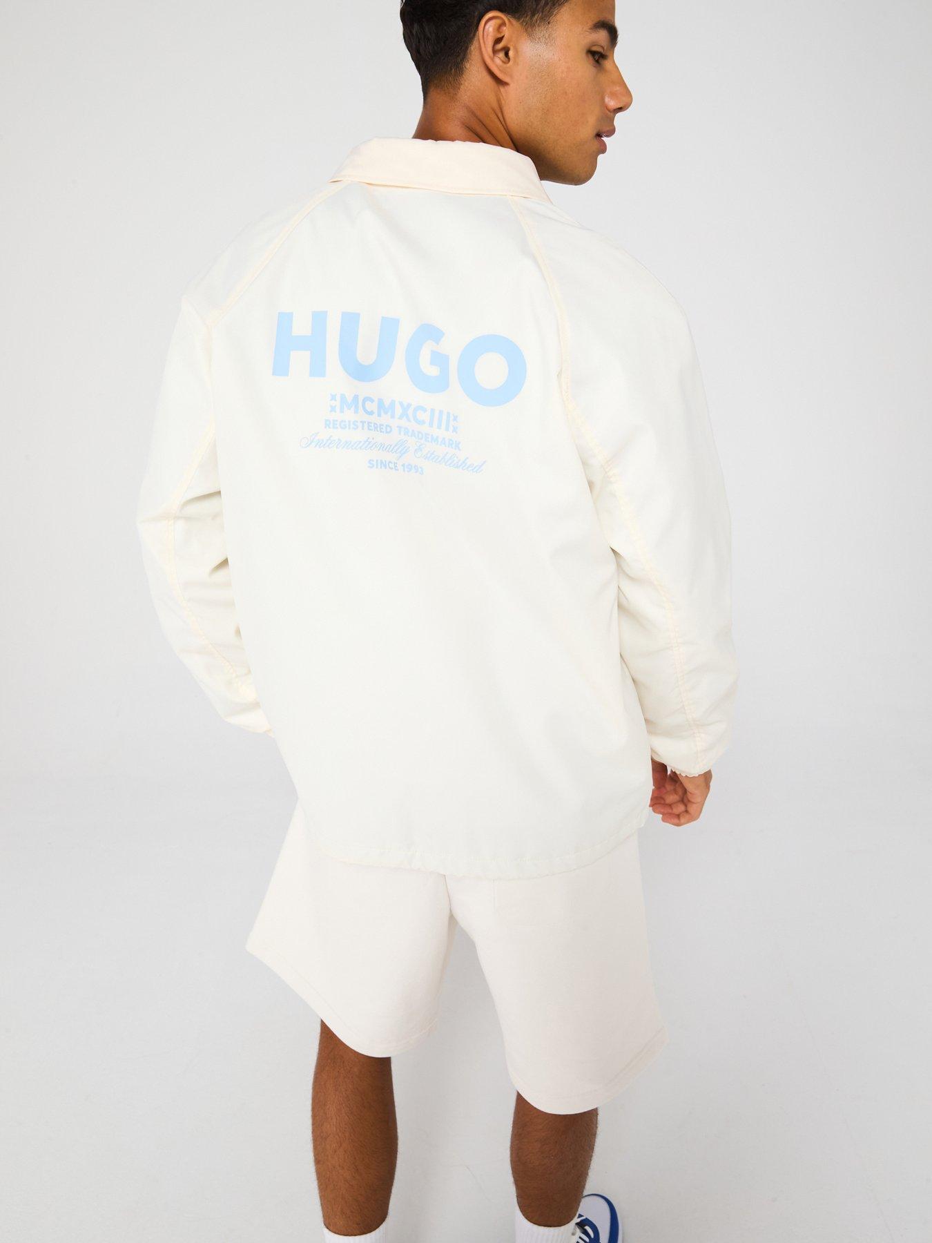undefined Blue Biyo2521 Regular International Back Logo Coach Jacket - White
