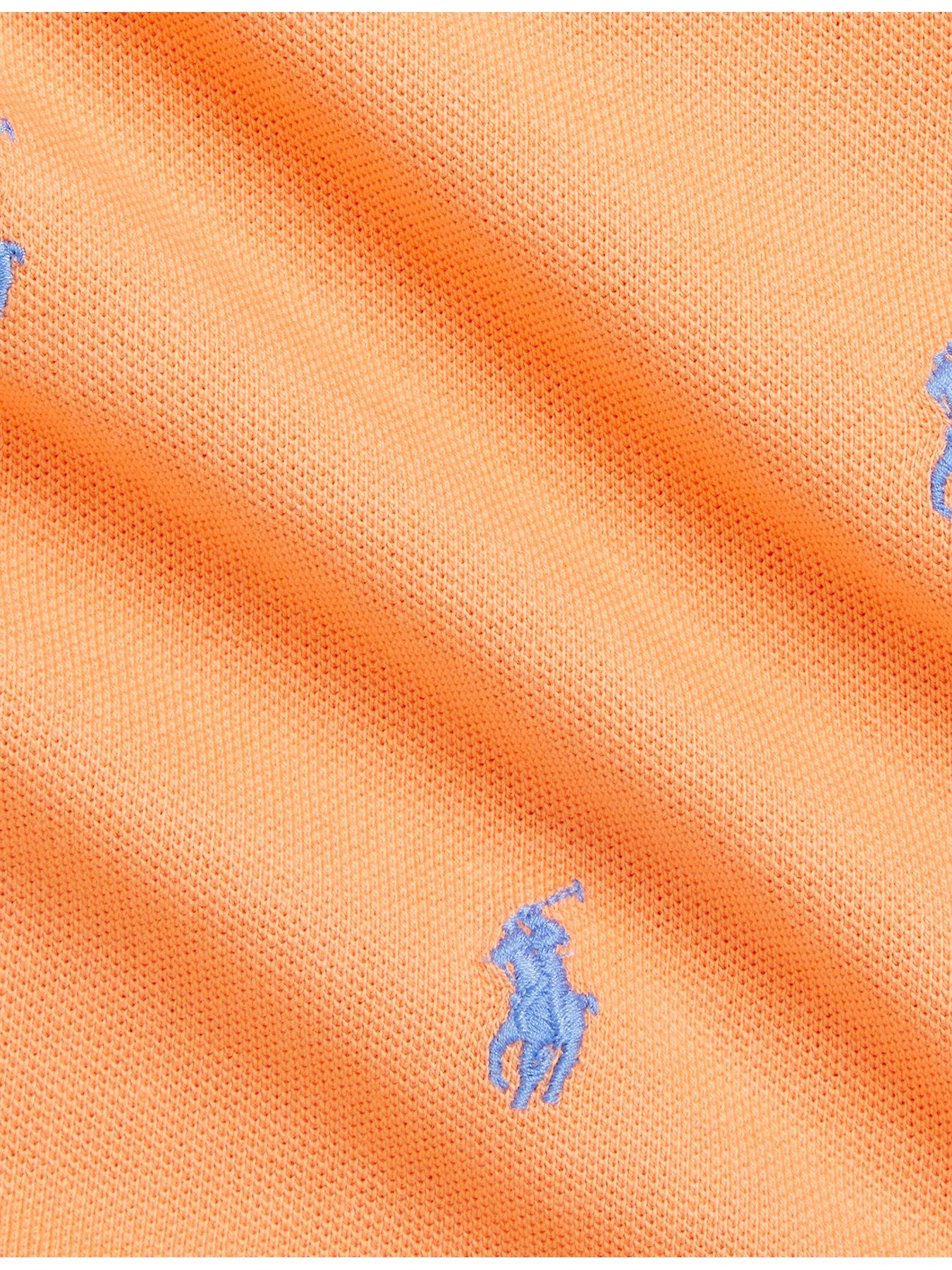 Image 3 of 3 of Polo Ralph Lauren Baby Girls All Over Pony Dress - Orange