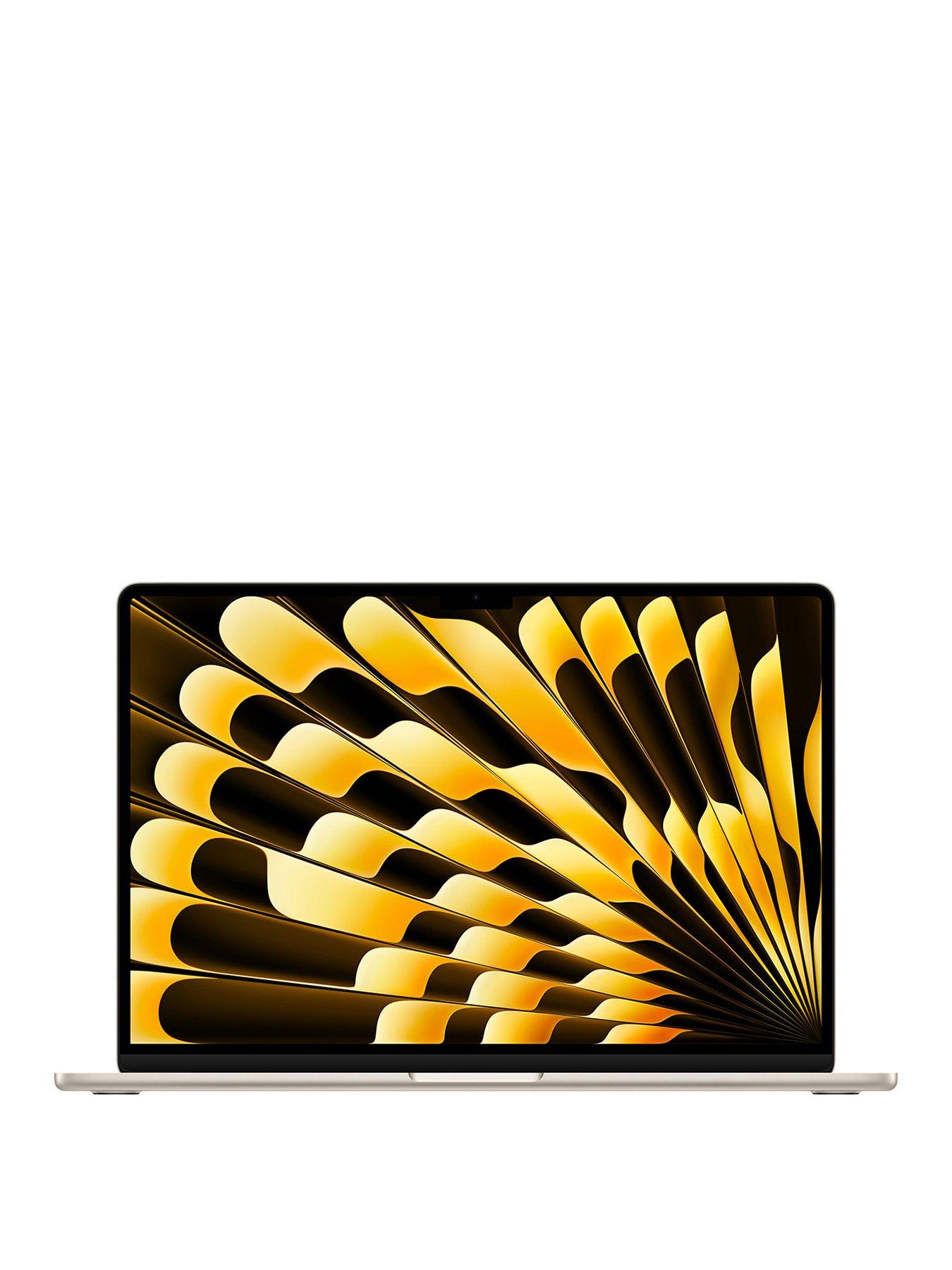 undefined MacBook Air (M3, 2024) 15 inch with 8-core CPU and 10-core GPU, 16GB Unified Memory, 256GB SSD - Starlight