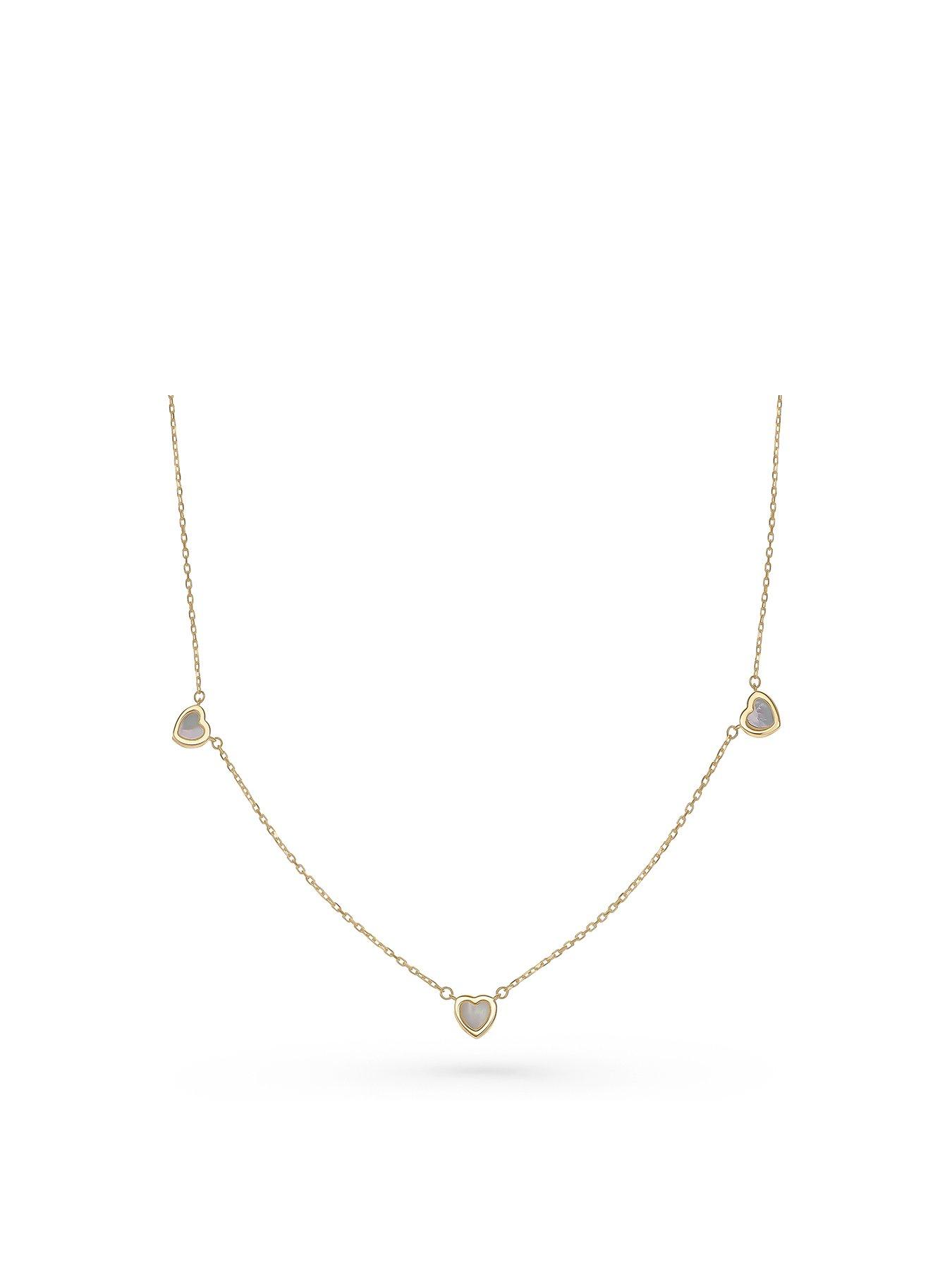 undefined 9ct Yellow Gold Heart Necklet