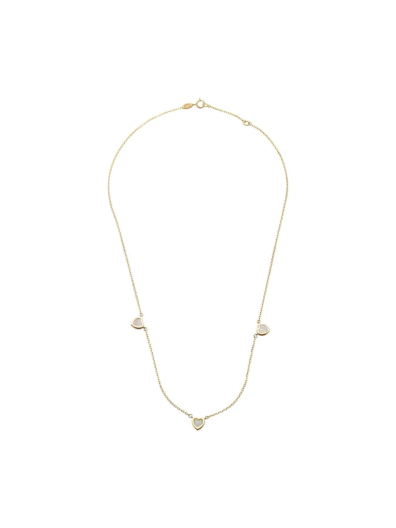Image 3 of 4 of Beaverbrooks 9ct Yellow Gold Heart Necklet