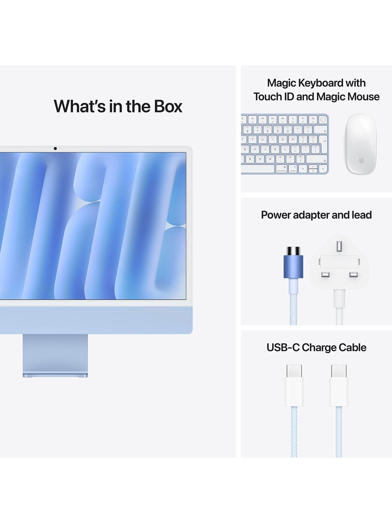 Image 7 of 7 of Apple iMac (M4, 2024) 24 inch with Retina 4.5K display, 10-core CPU and 10-core GPU, 512GB SSD - Blue