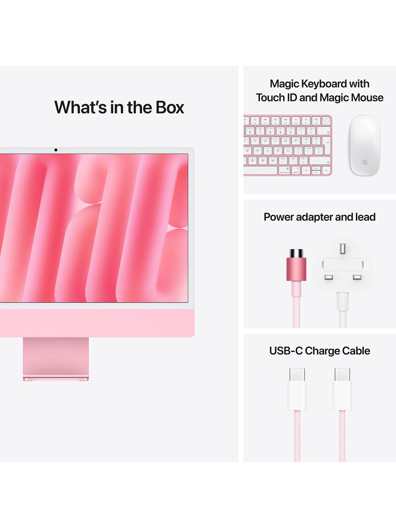 Image 7 of 7 of Apple iMac (M4, 2024) 24 inch with Retina 4.5K display, 10-core CPU and 10-core GPU, 256GB SSD - Pink