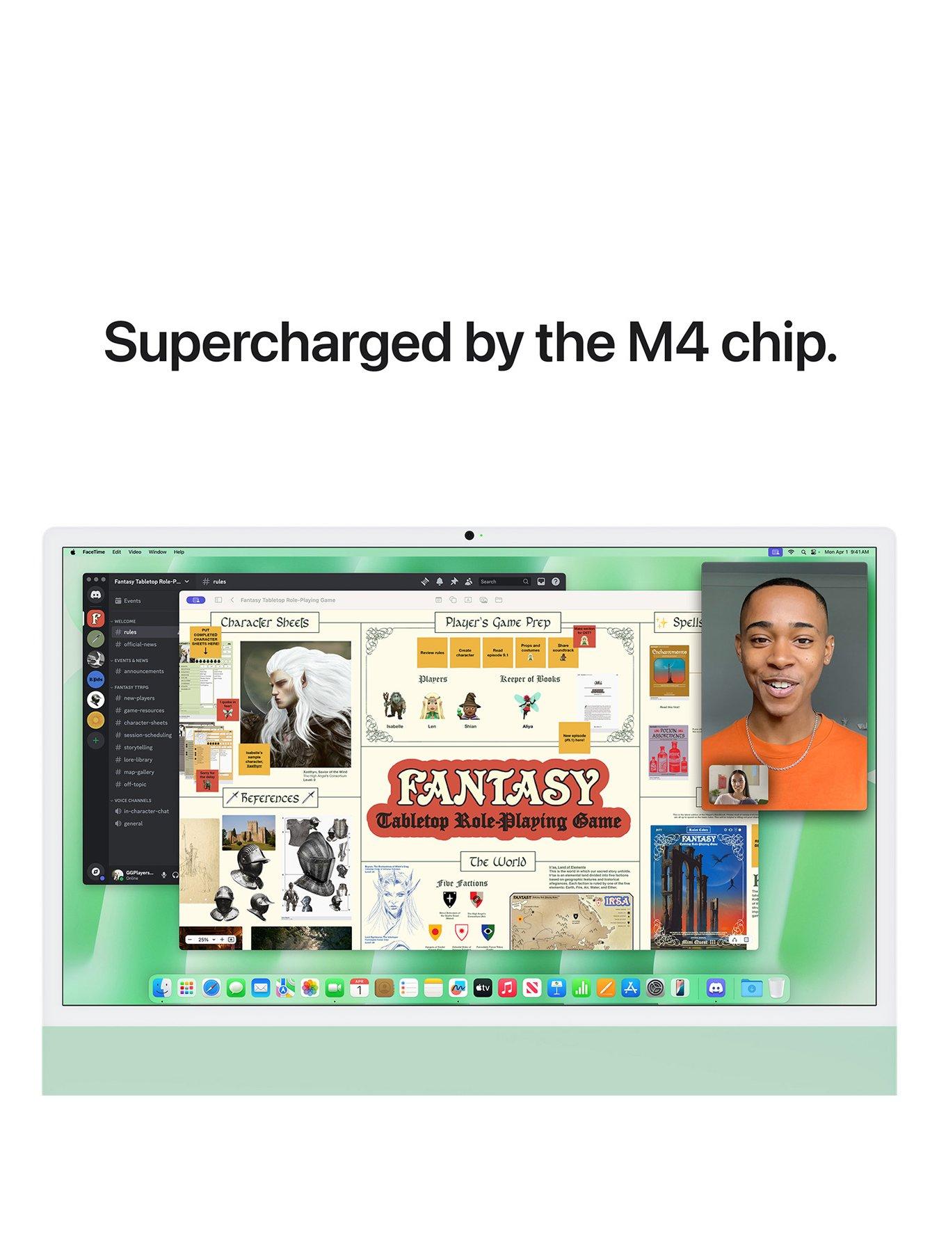 Image 5 of 7 of Apple iMac (M4, 2024) 24 inch with Retina 4.5K display, 10-core CPU and 10-core GPU, 512GB SSD - Green