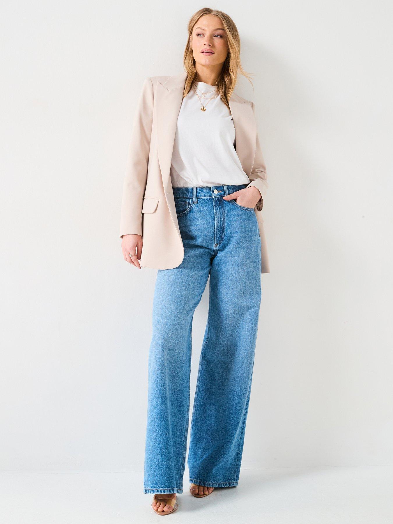 undefined Super Wide Jean - Mid Wash