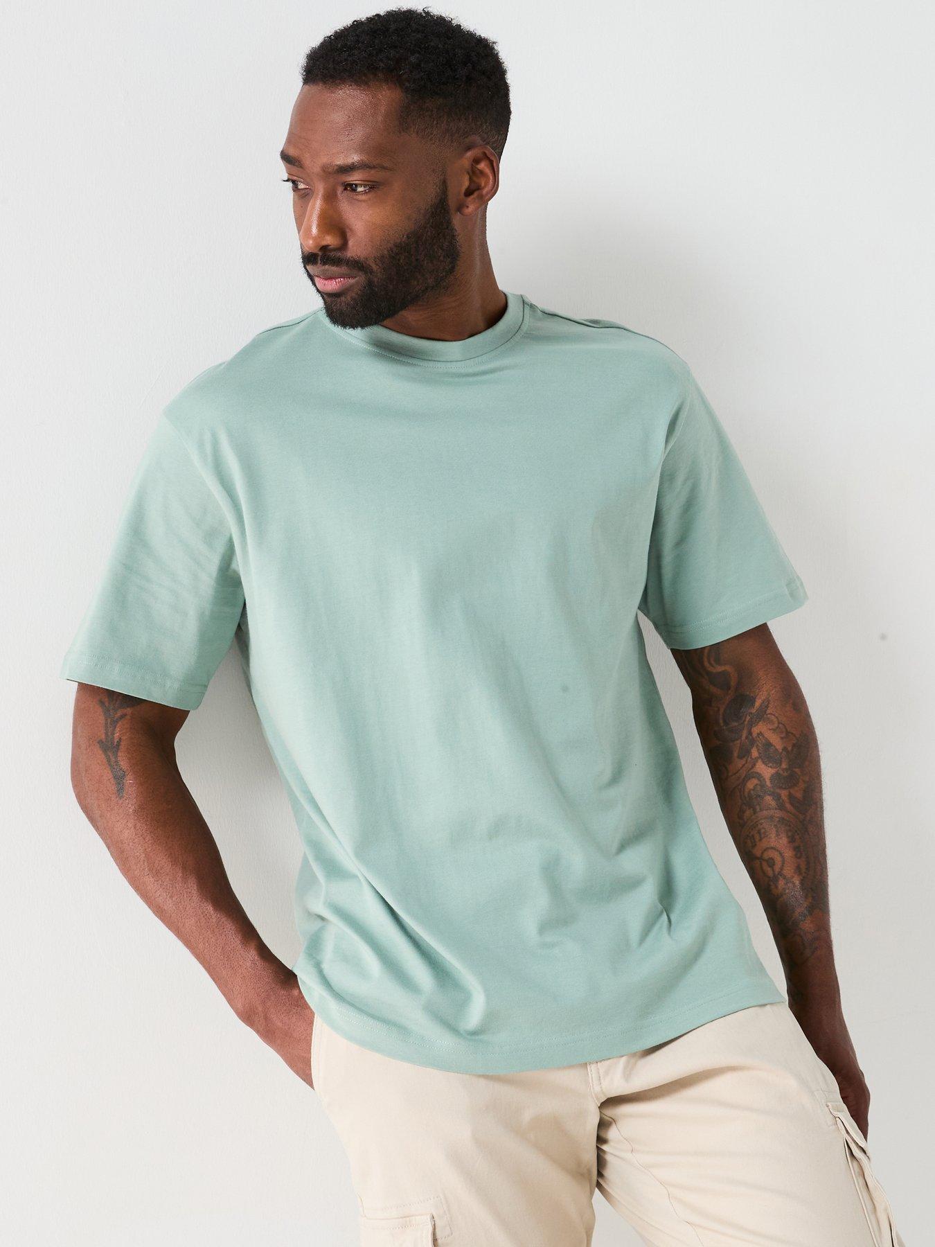 Image 1 of 4 of ONLY & SONS Fred Life Relaxed Fit Short Sleeve T-Shirt - Green
