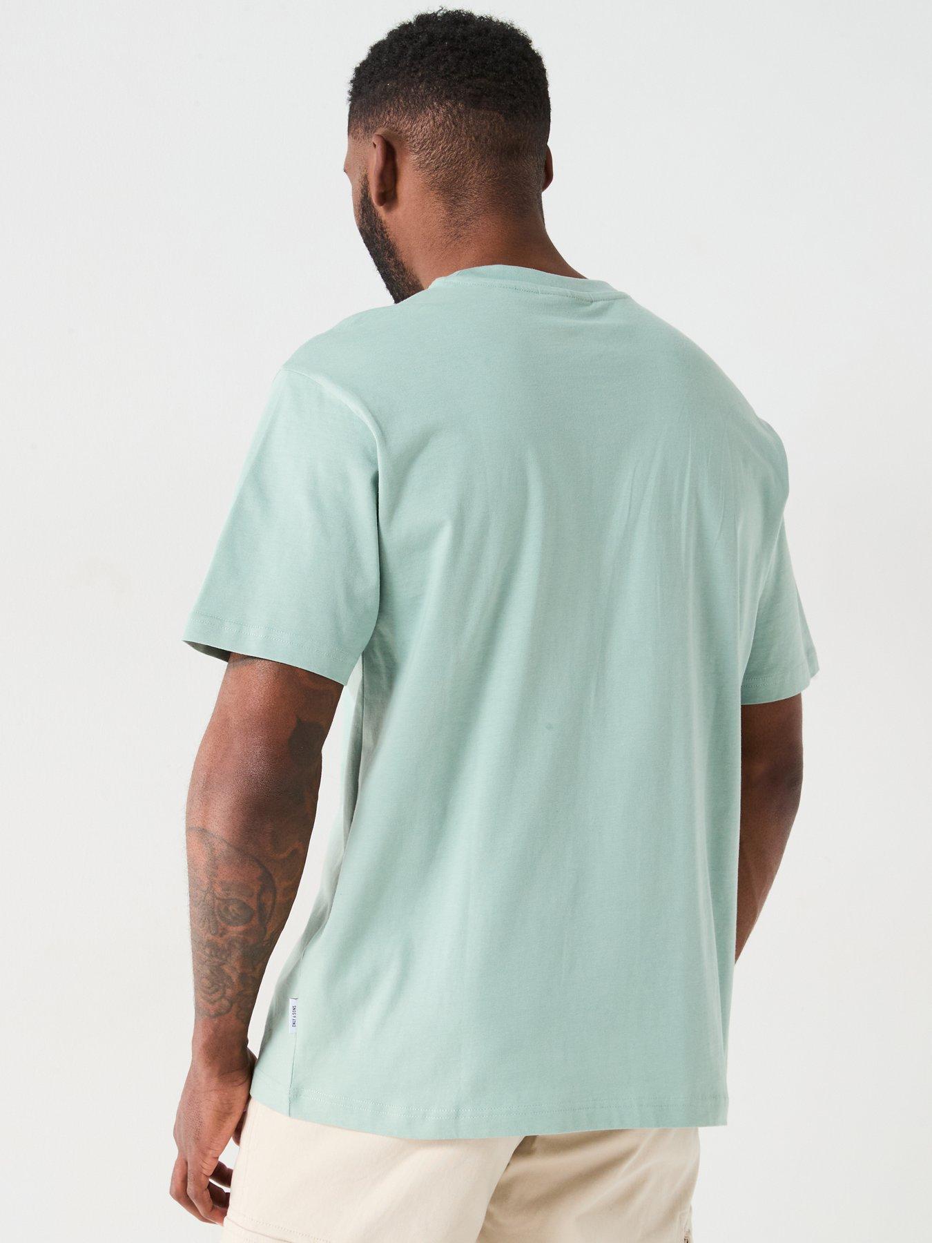Image 2 of 4 of ONLY & SONS Fred Life Relaxed Fit Short Sleeve T-Shirt - Green