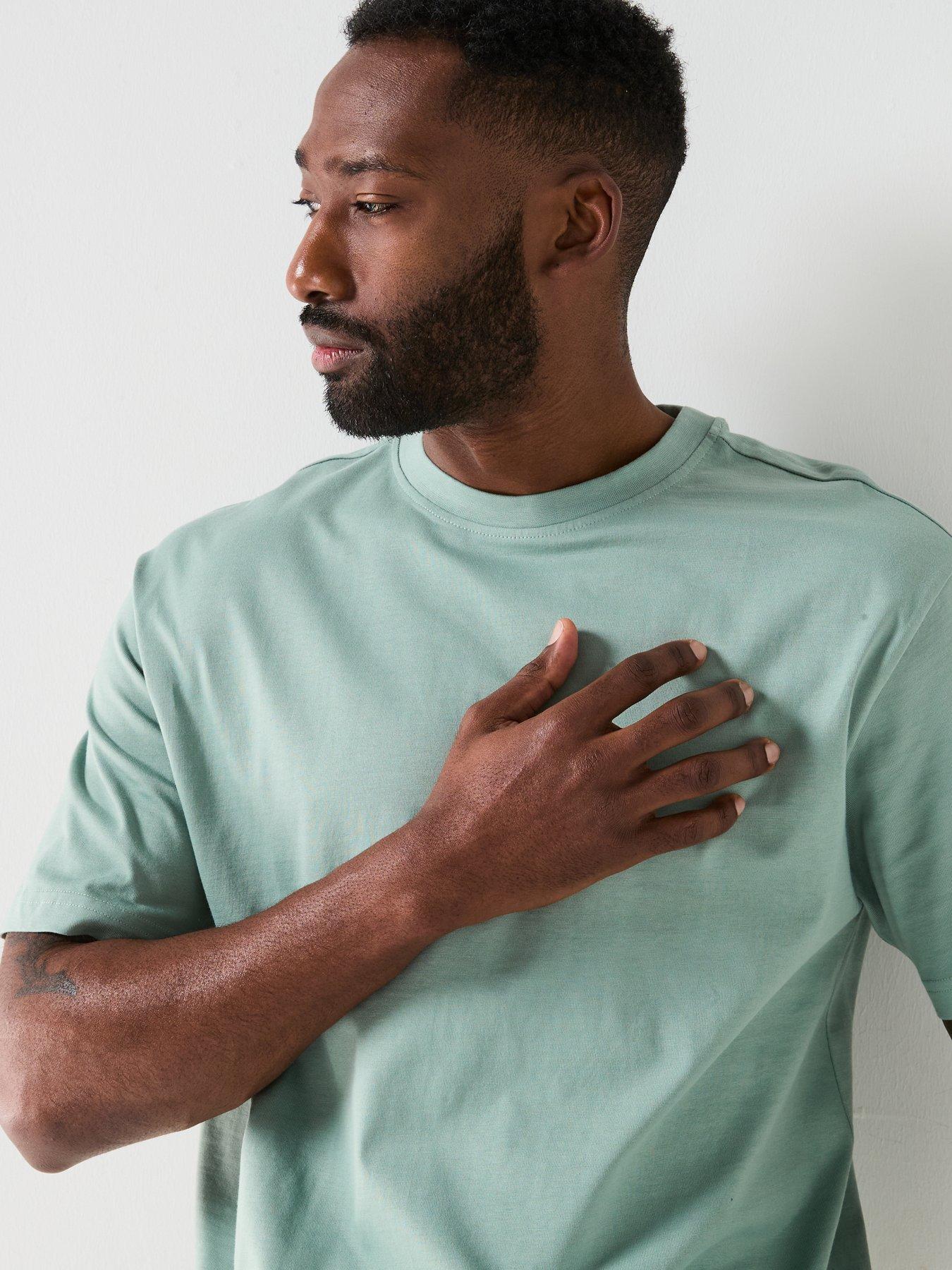 Image 4 of 4 of ONLY & SONS Fred Life Relaxed Fit Short Sleeve T-Shirt - Green