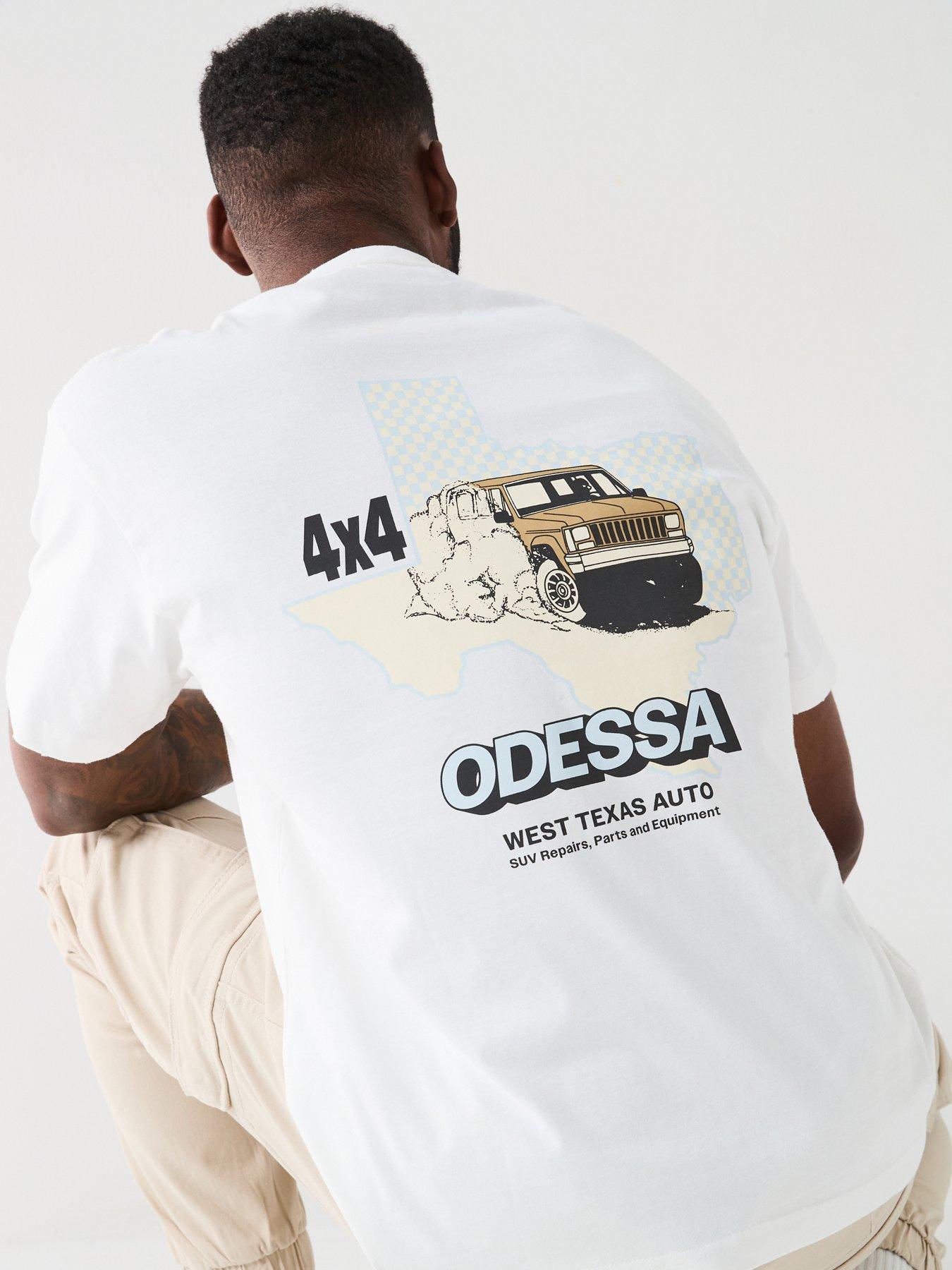 undefined Drew Loose Fit Washed Graphic T-shirt - Off White