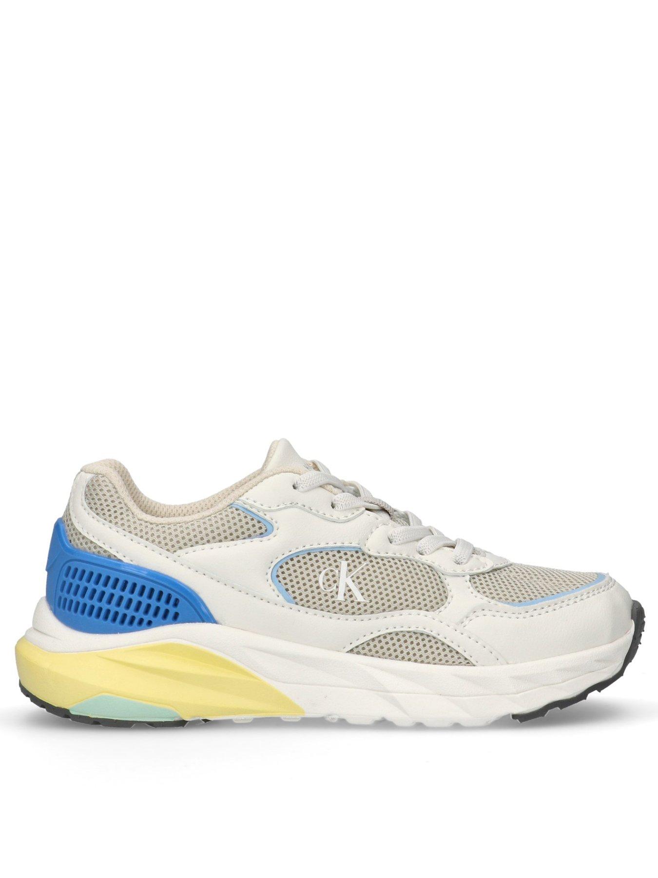 undefined Kids Low Cut Lace-Up Trainers - Cream