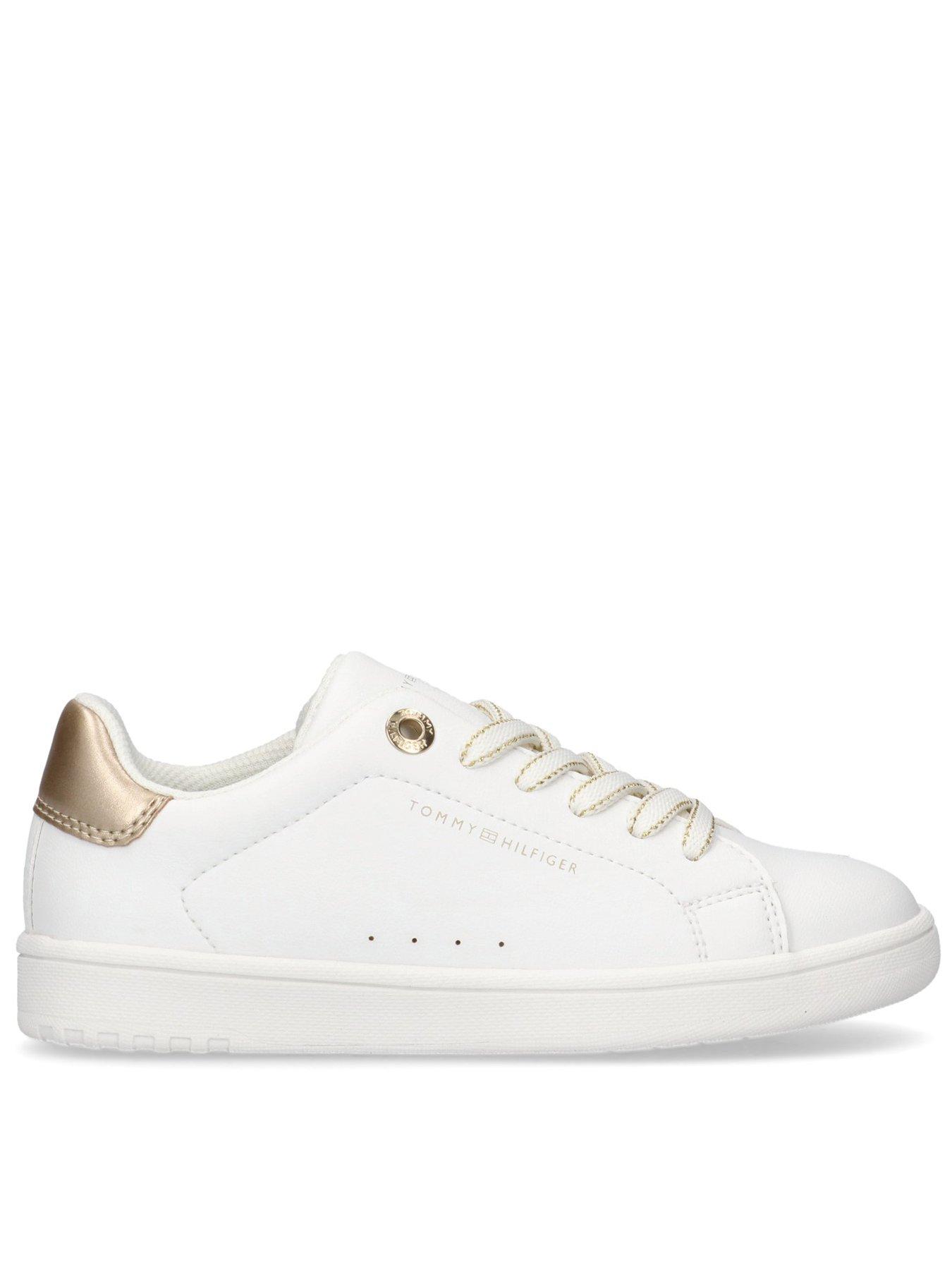 undefined Girls Jack Low Cut Lace-Up Trainers - White