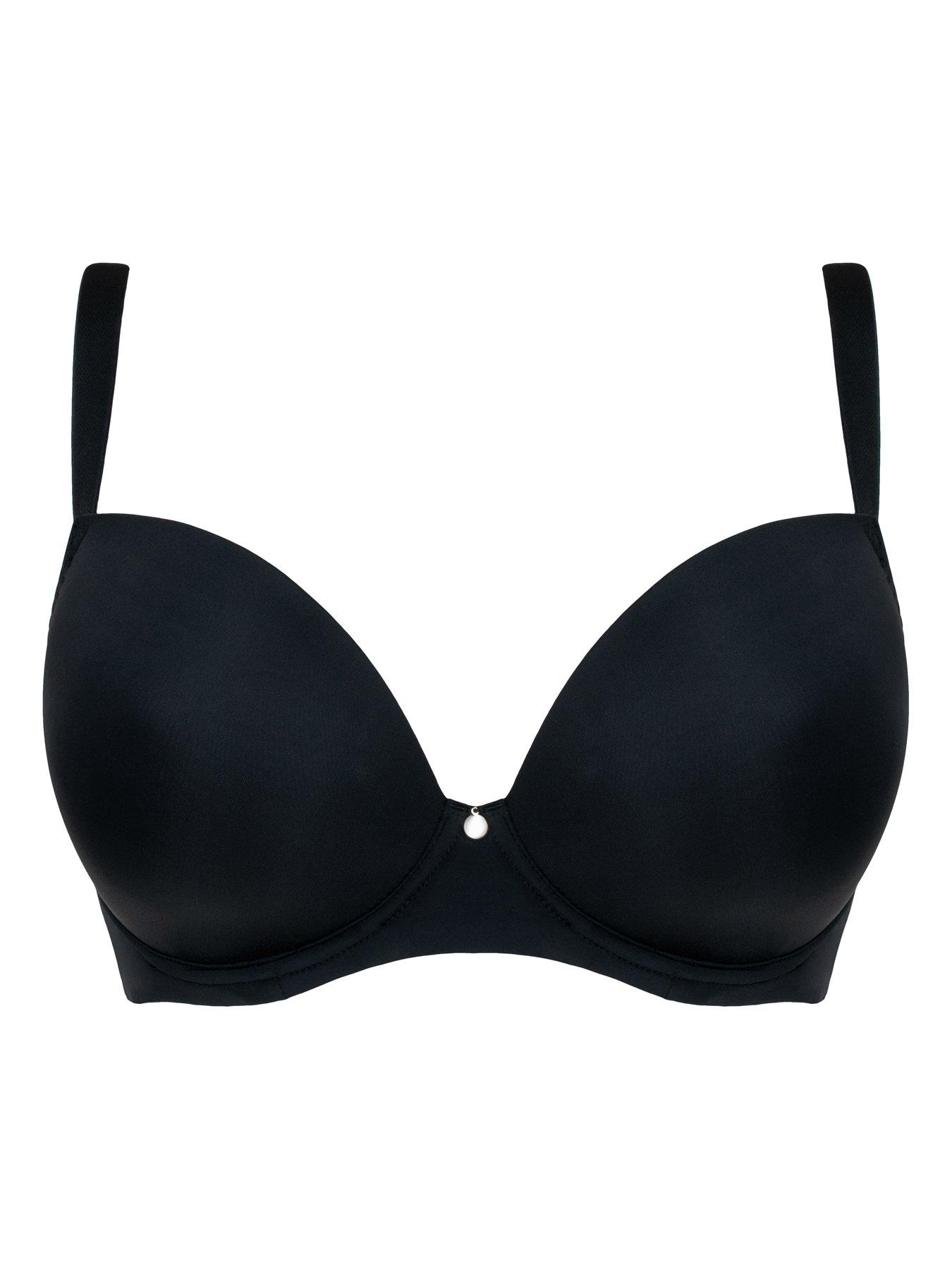 Image 5 of 6 of Curvy Kate Smoothie Spacer Moulded T-shirt Plunge Bra - Black