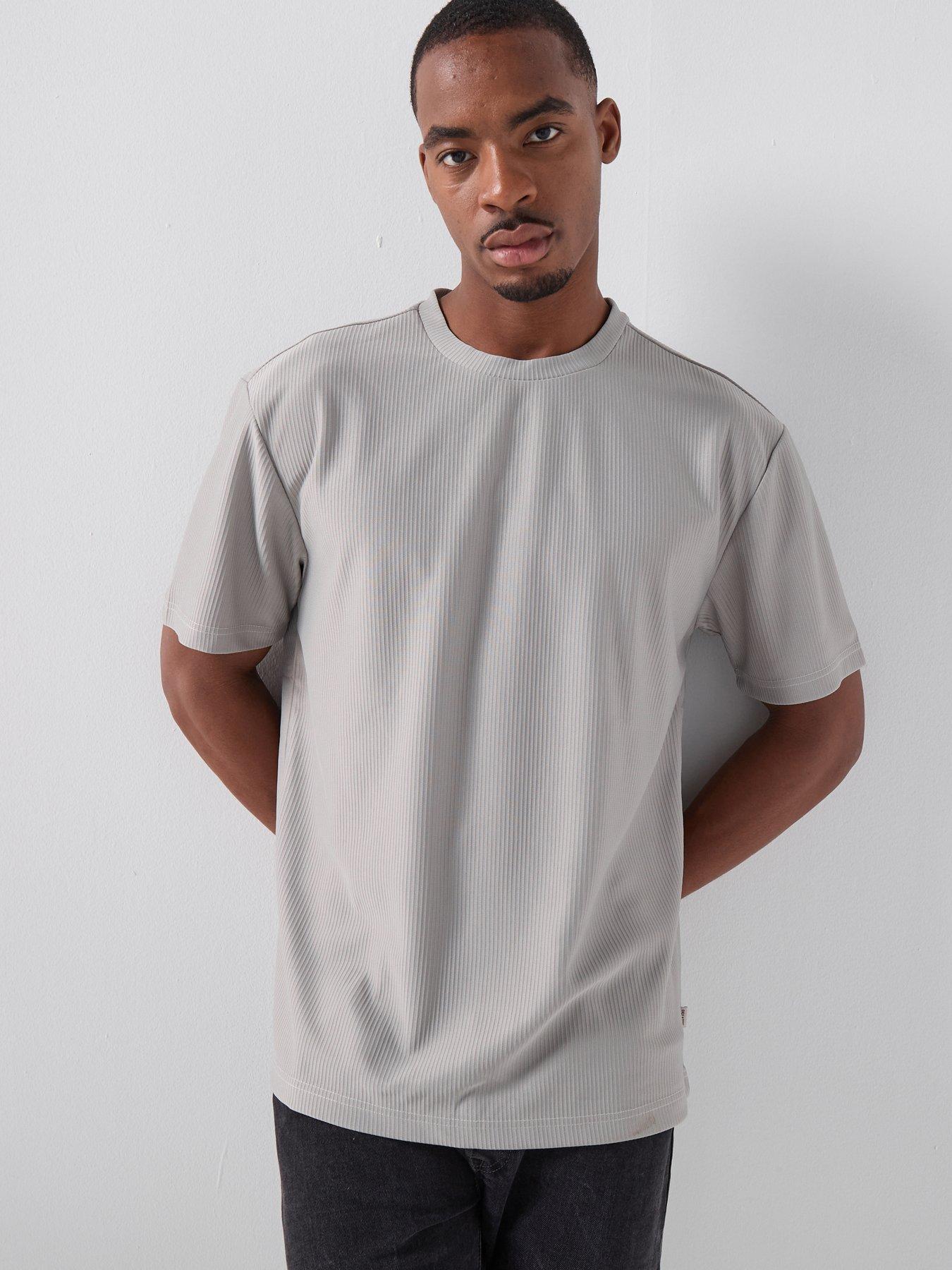 ONLY & SONS Fred Life Relaxed Plizze T-shirt, Limestone, Size S, Men