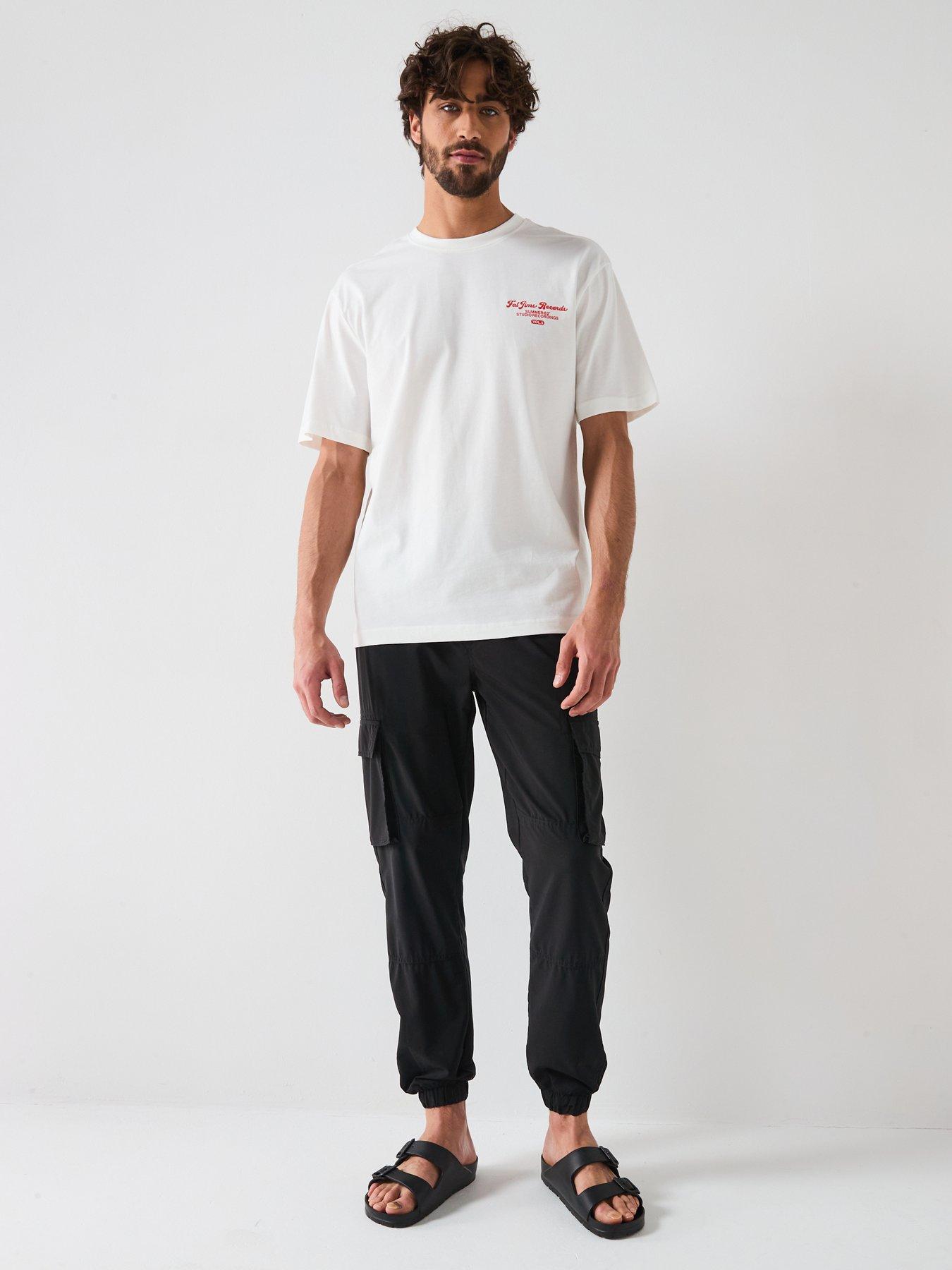 Image 3 of 6 of ONLY & SONS Rylan Rlx Record Pch Print Short Sleeve T-Shirt - Cloud Dancer Jims Cloud