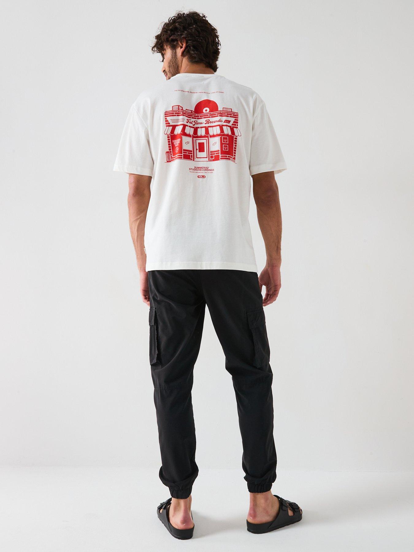 Image 5 of 6 of ONLY & SONS Rylan Rlx Record Pch Print Short Sleeve T-Shirt - Cloud Dancer Jims Cloud
