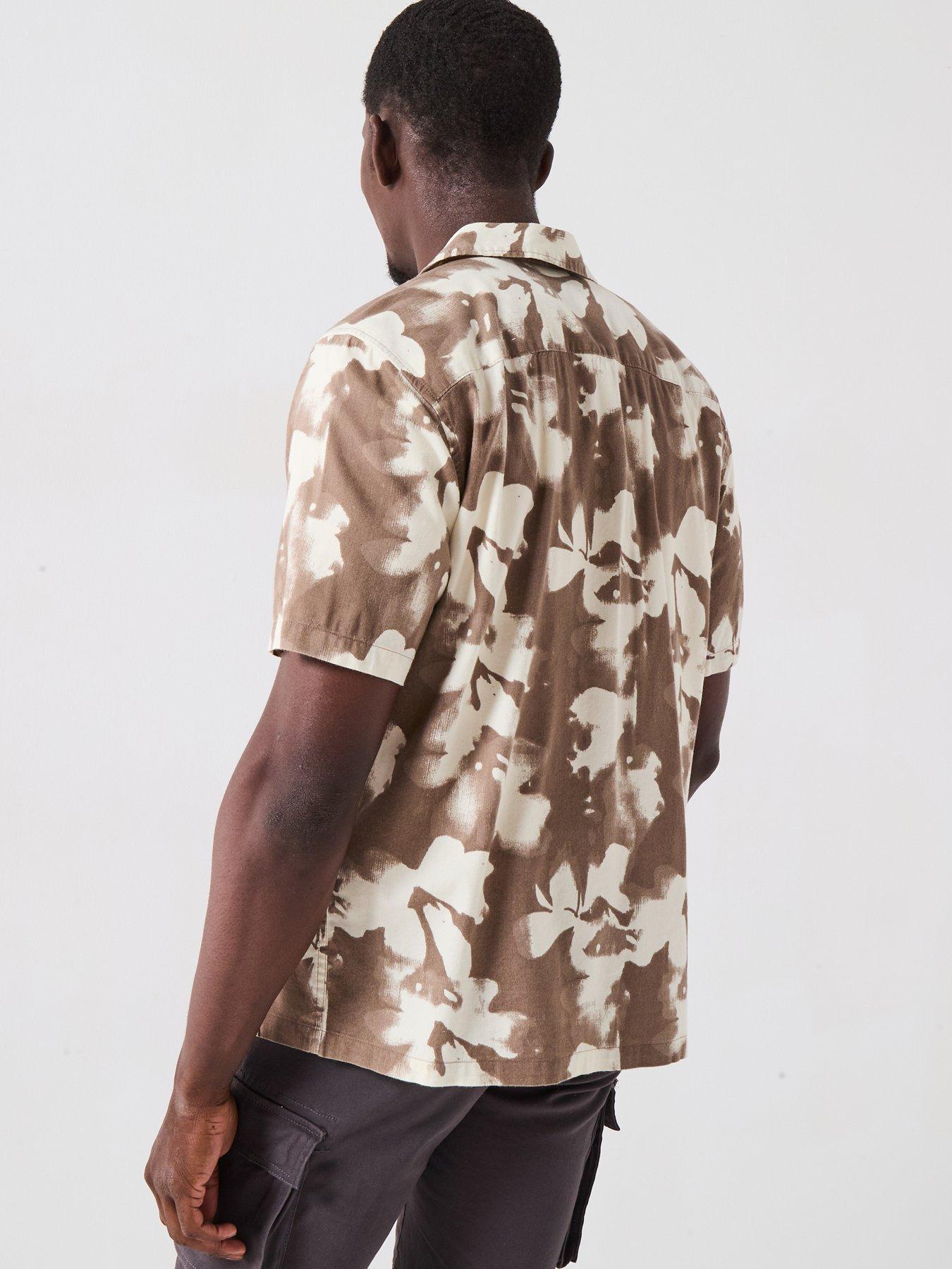 Image 2 of 5 of ONLY & SONS Scan Regular Fit Resort Flower Print Shirt - Fossil Floral
