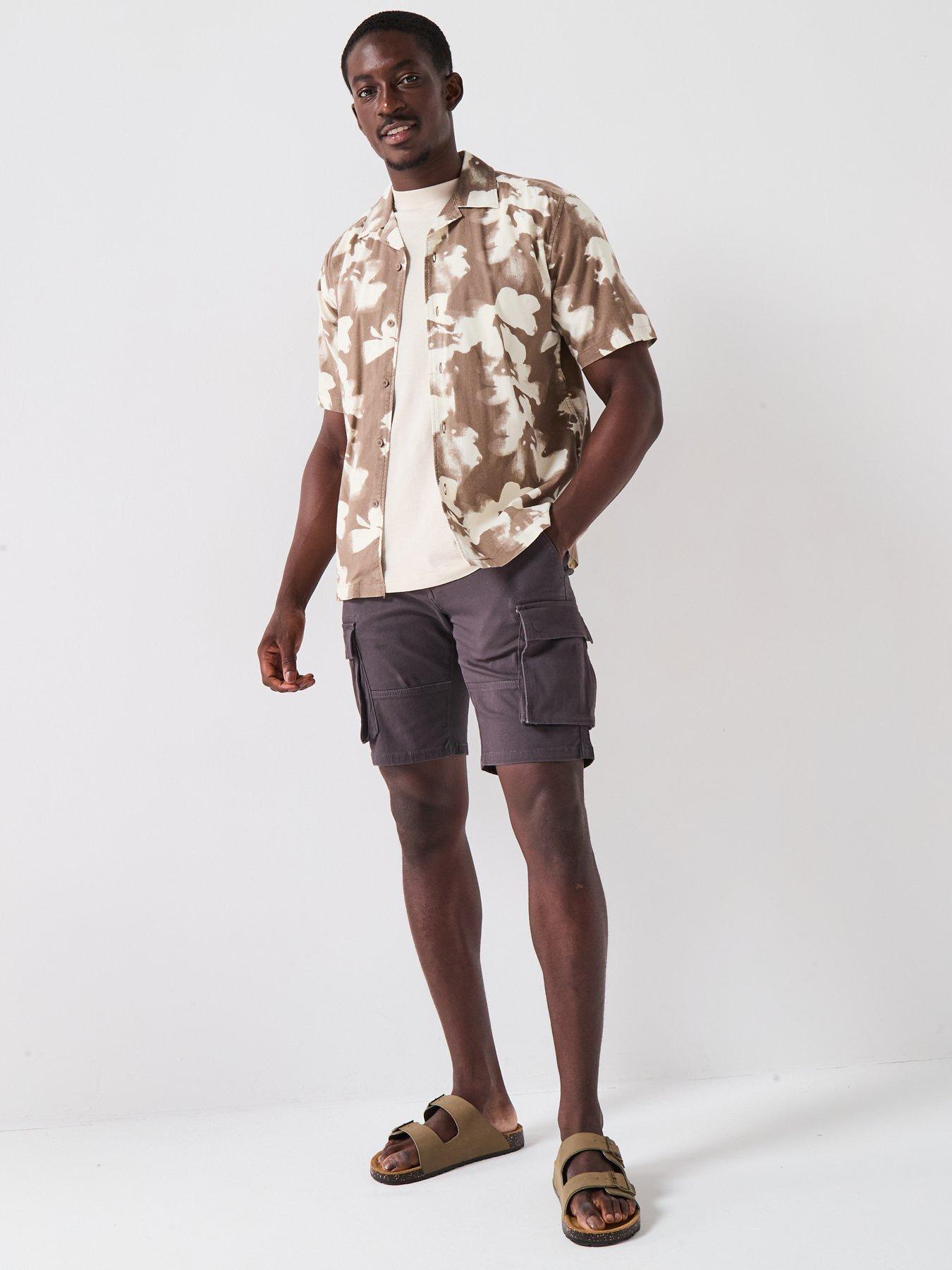 Image 3 of 5 of ONLY & SONS Scan Regular Fit Resort Flower Print Shirt - Fossil Floral
