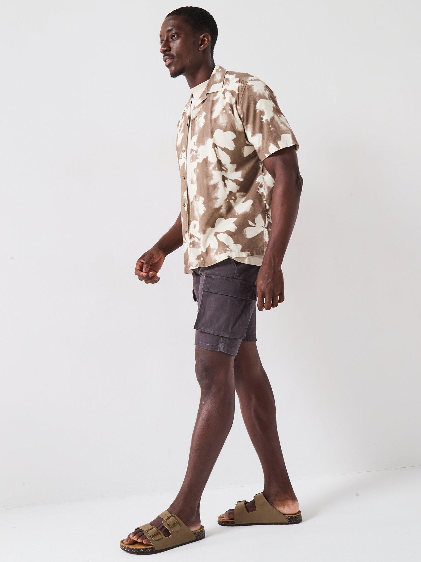 Image 4 of 5 of ONLY & SONS Scan Regular Fit Resort Flower Print Shirt - Fossil Floral