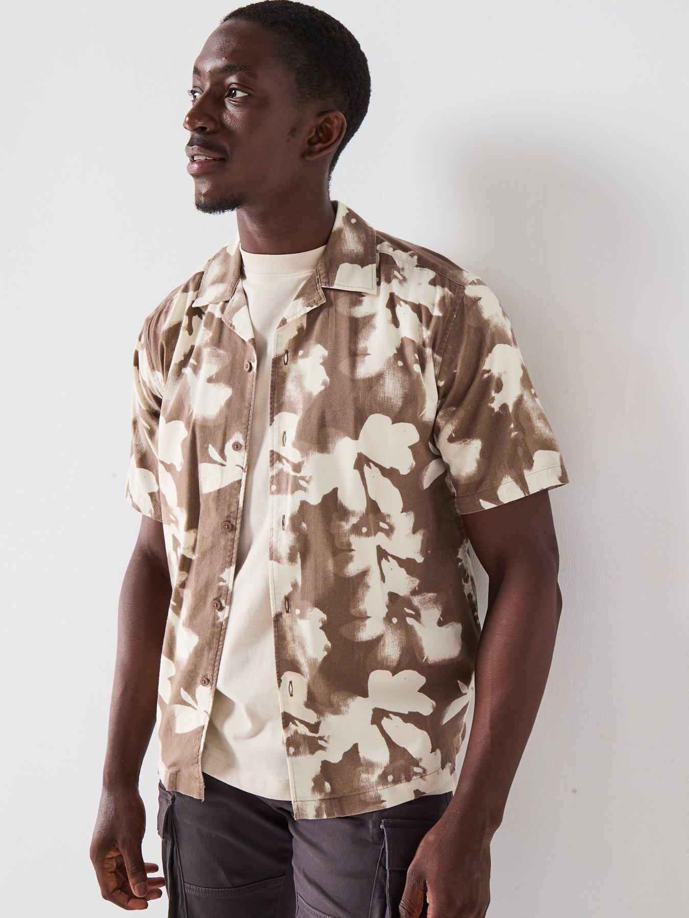 Image 5 of 5 of ONLY & SONS Scan Regular Fit Resort Flower Print Shirt - Fossil Floral