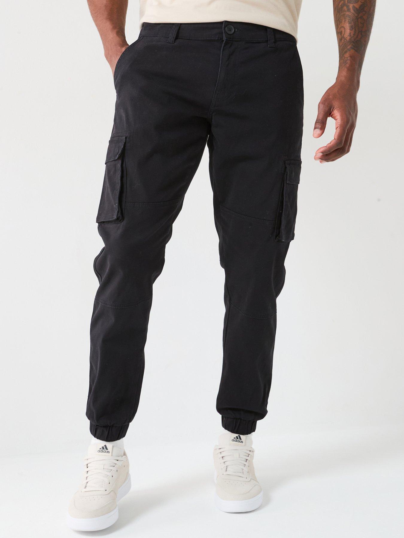 undefined Cam Cuffed Cargo Trousers - Black