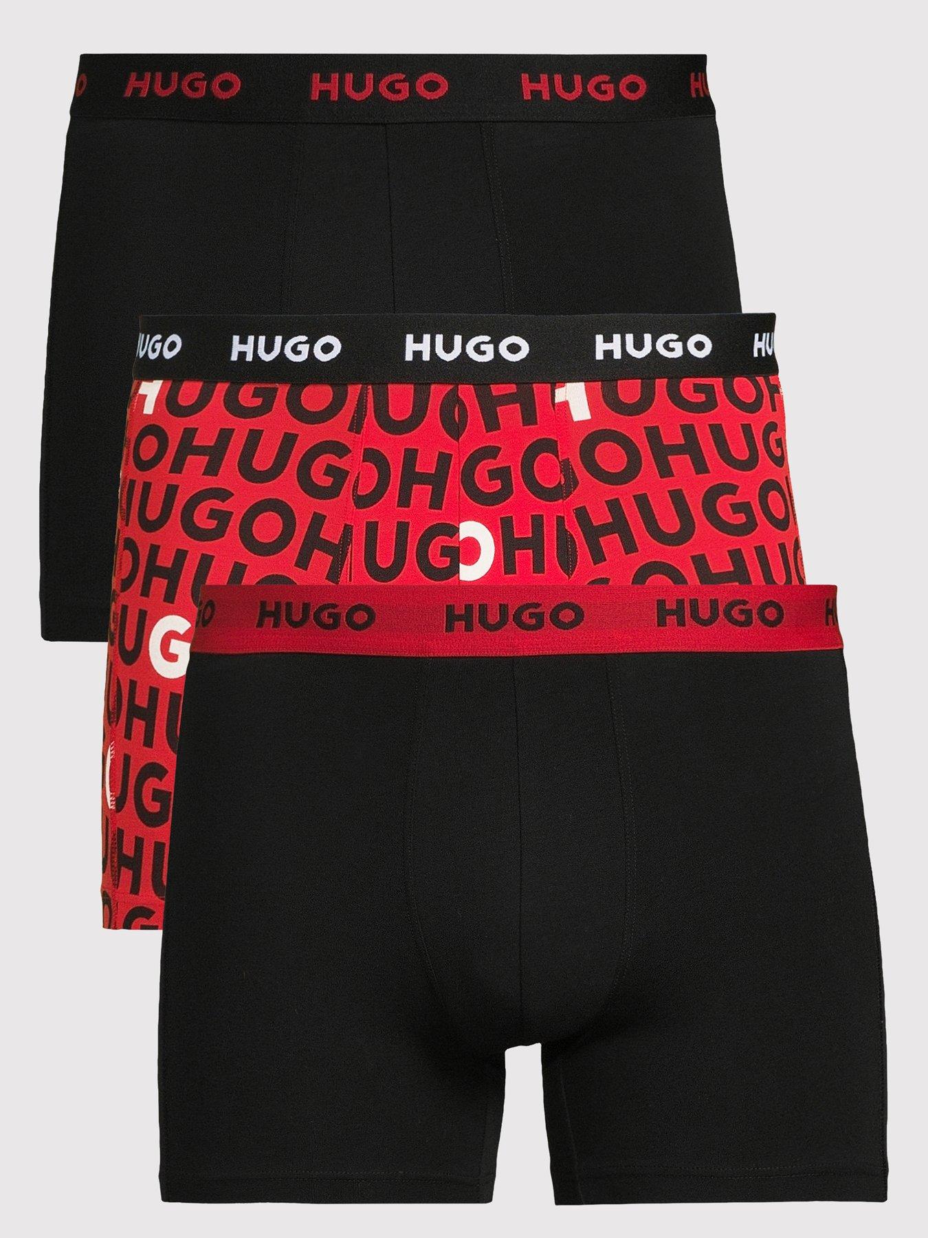 Image 1 of 3 of HUGO 3 Pack Design Boxer Briefs - Assorted