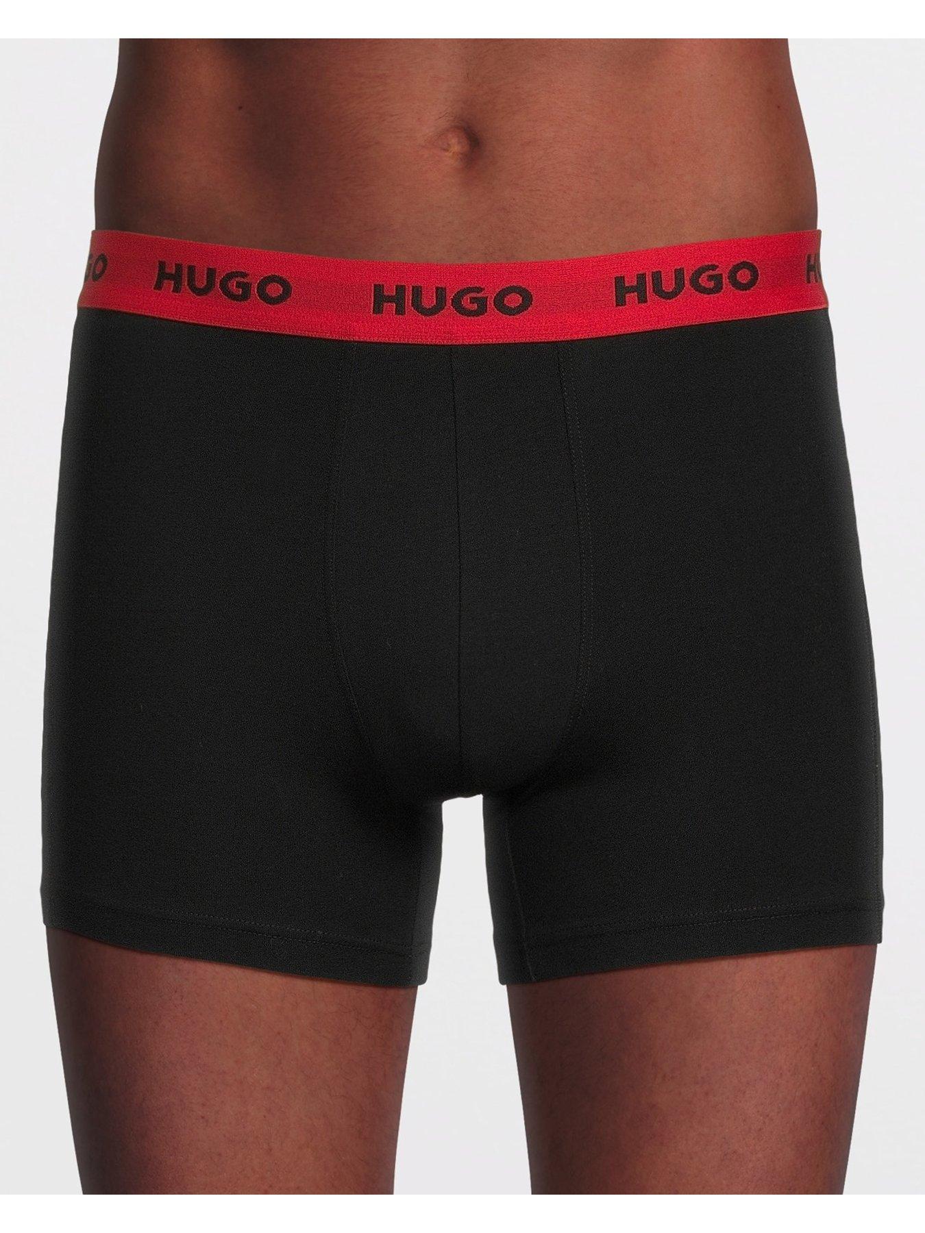 Image 2 of 3 of HUGO 3 Pack Design Boxer Briefs - Assorted