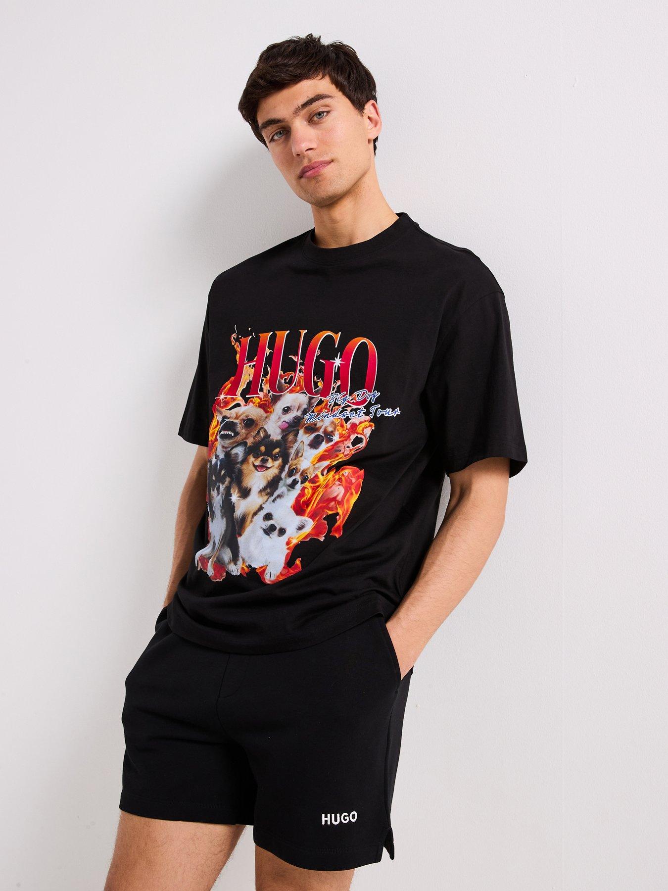 undefined Dugie Relaxed Chihuahua Graphic T-Shirt- Black