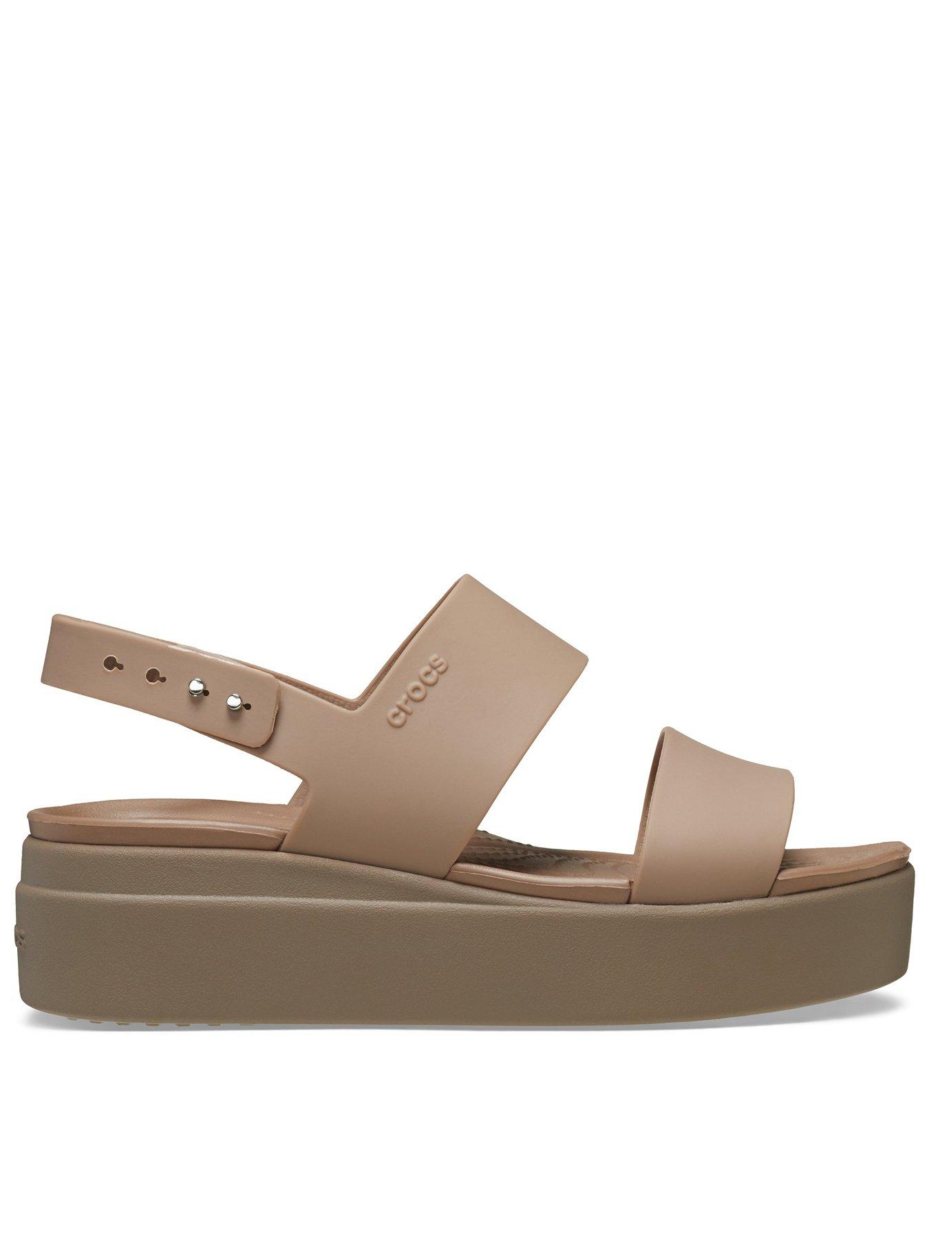 Crocs Brooklyn Low Wedge Sandal - Brown