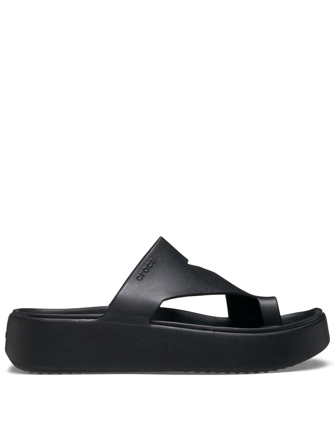 Crocs Getaway Platform Toe Loop Sandal - Black