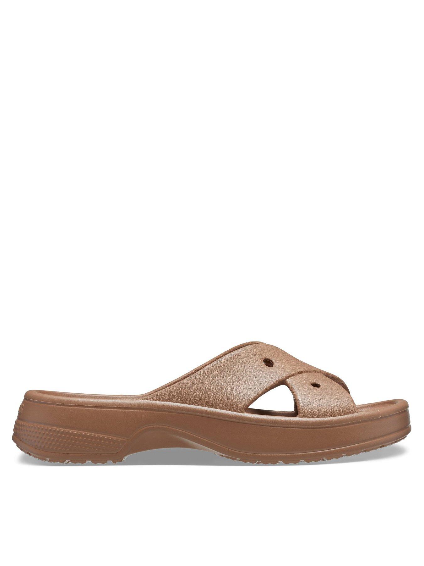 undefined Classic Cross Strap Sandal - Brown