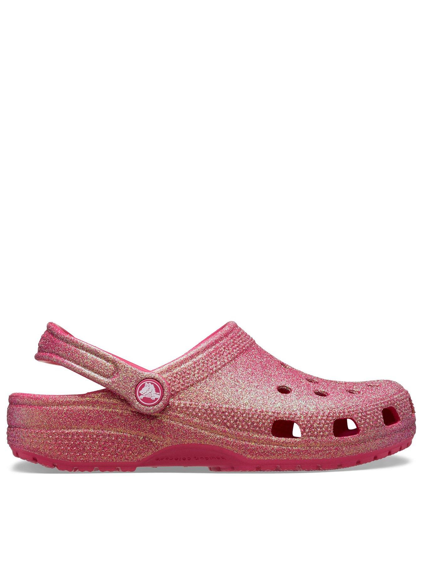 undefined Classic Iridescent Glitter Clog - Pink